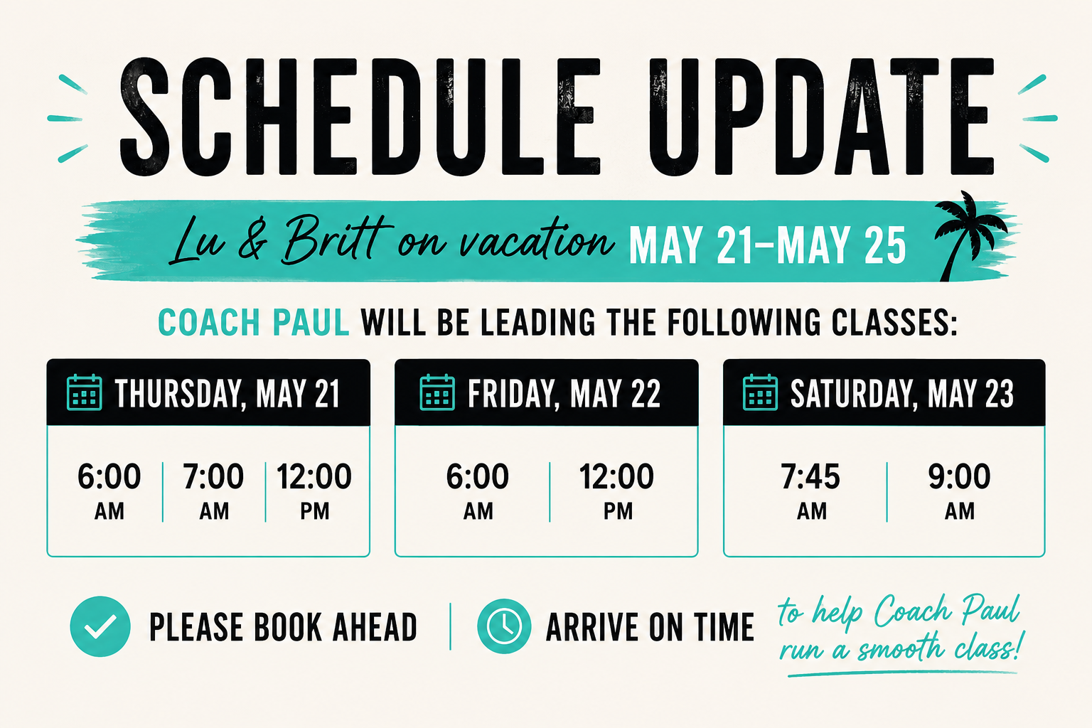 memorial day schedule