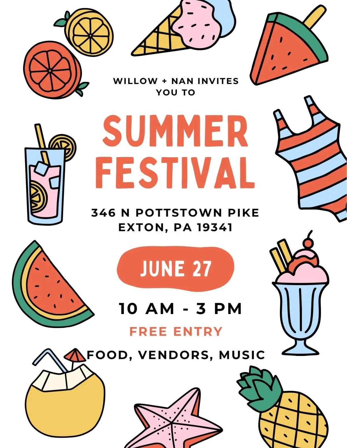 Summer Festival at Willow + Nan:
