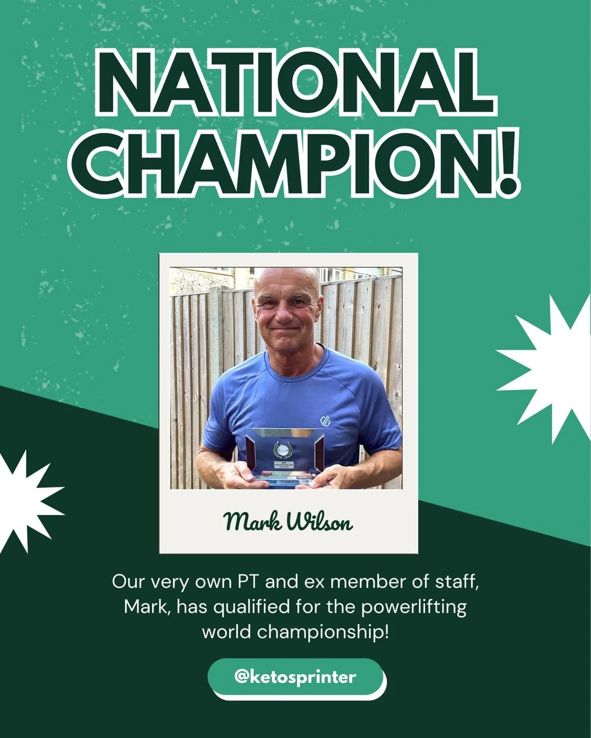 🏆 We have a champion in our presence! 🏆

On Saturday 1st August, our very own Mark Wilson, Personal Trainer and former member of staff, competed in the British Drug Free Powerlifting Association National Championships in Suffolk &mdash; and what an