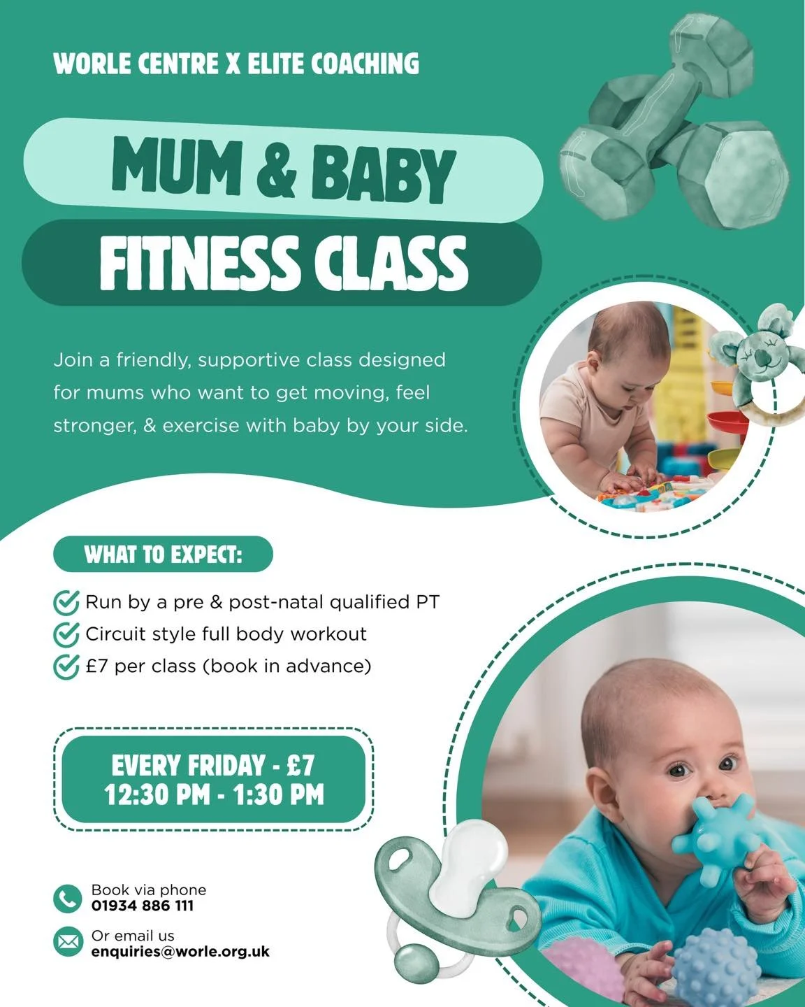 ✨ MUM &amp; BABY FITNESS IS RELAUNCHING! ✨

We&rsquo;re excited to relaunch our Mum &amp; Baby Fitness Class as a pay-as-you-go class, starting Friday 11th September &mdash; now at our new time of 12:30pm&ndash;1:30pm 👶🏼 

Led by Dani from Elite Co