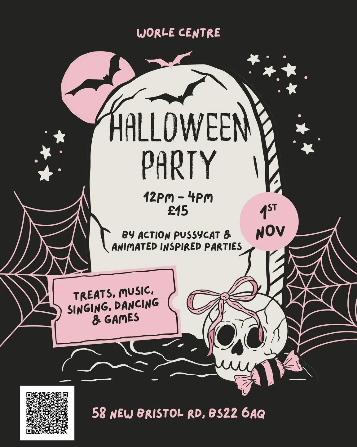 HALLOWEEN PARTY 2026 🧙🏼&zwj;♀️

Finish half term with a spooktacular afternoon of games, songs, dancing and loads of Halloween fun🕷️🕺

Get ready for an epic mash-up as Action Pussycat meets K-Pop, brought to you by Action Pussycat and Animated In