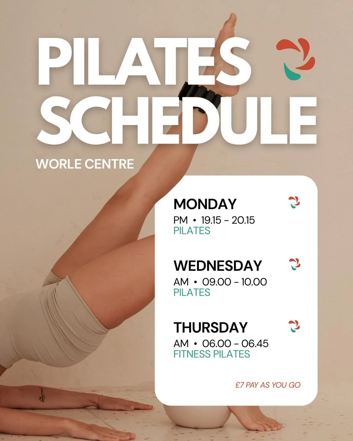 Move, strengthen and feel good with Pilates at Worle Centre ✨

Whether you&rsquo;re new to Pilates or already love it, we offer a couple of different classes with Sara and Robyn, with a range of times throughout the week to fit around your schedule.
