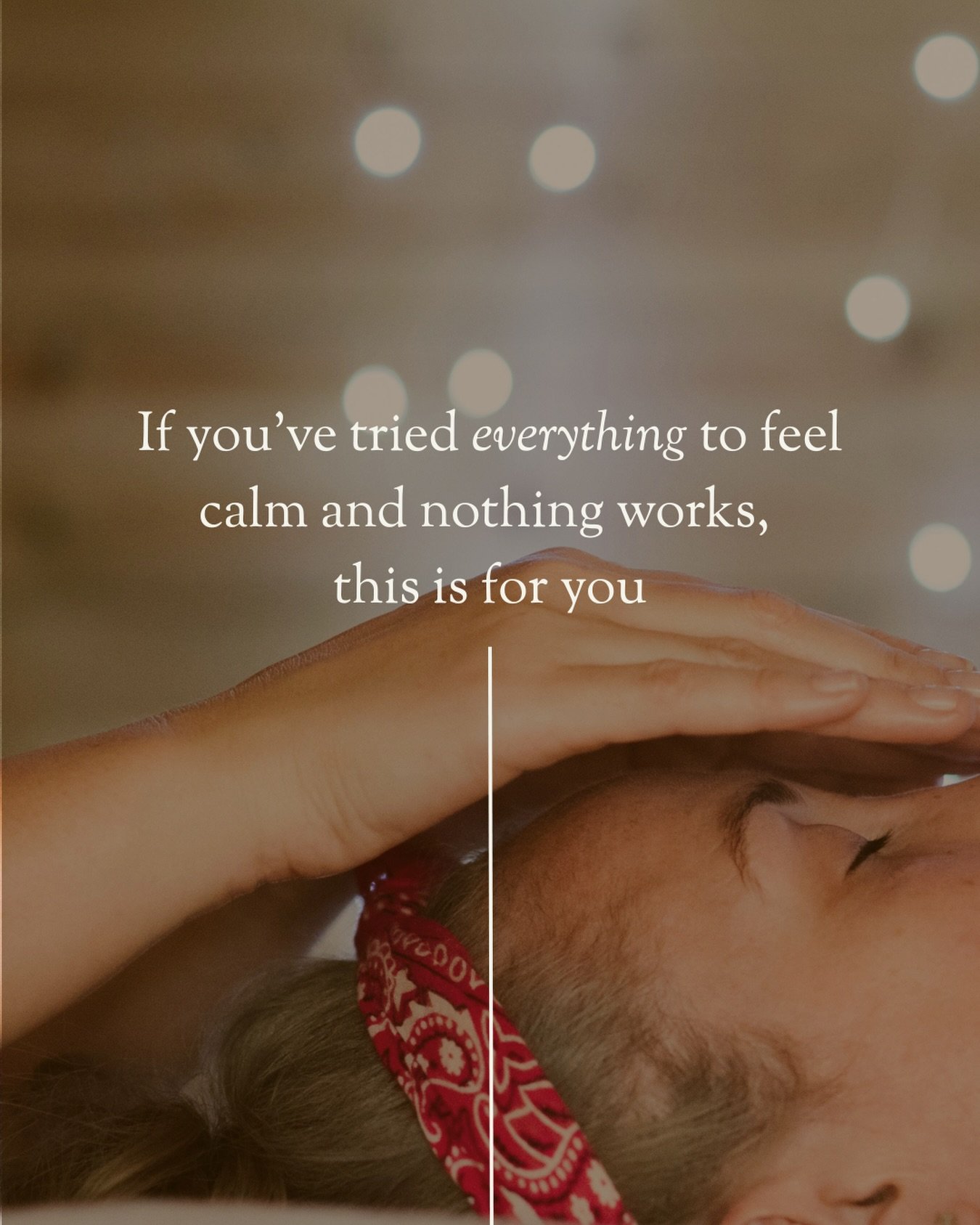 You are not failing at relaxation.
Your nervous system is asking for safety.

When the body has been holding stress for a long time, calm doesn&rsquo;t come from thinking your way out of it. It comes from being supported at a body level.

This is whe