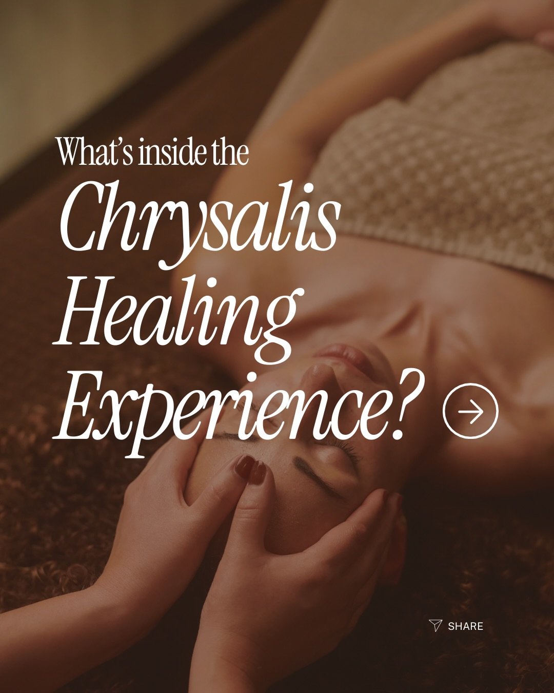 The Chrysalis Experience is 90 minutes of beautiful self-care &amp; healing ✋🏽✨🤚🏽

If you&rsquo;re ready to feel like yourself again, you know what to do 🤎

#ritual #rest #energyhealing #experience #ultimateselfcare