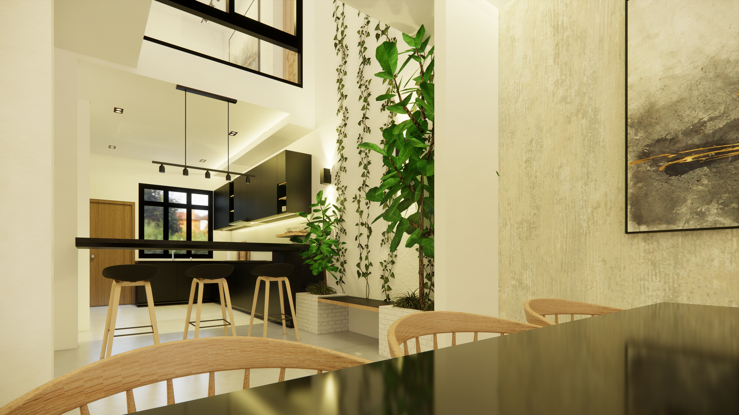 House in Kuala Lumpur, skylit open space