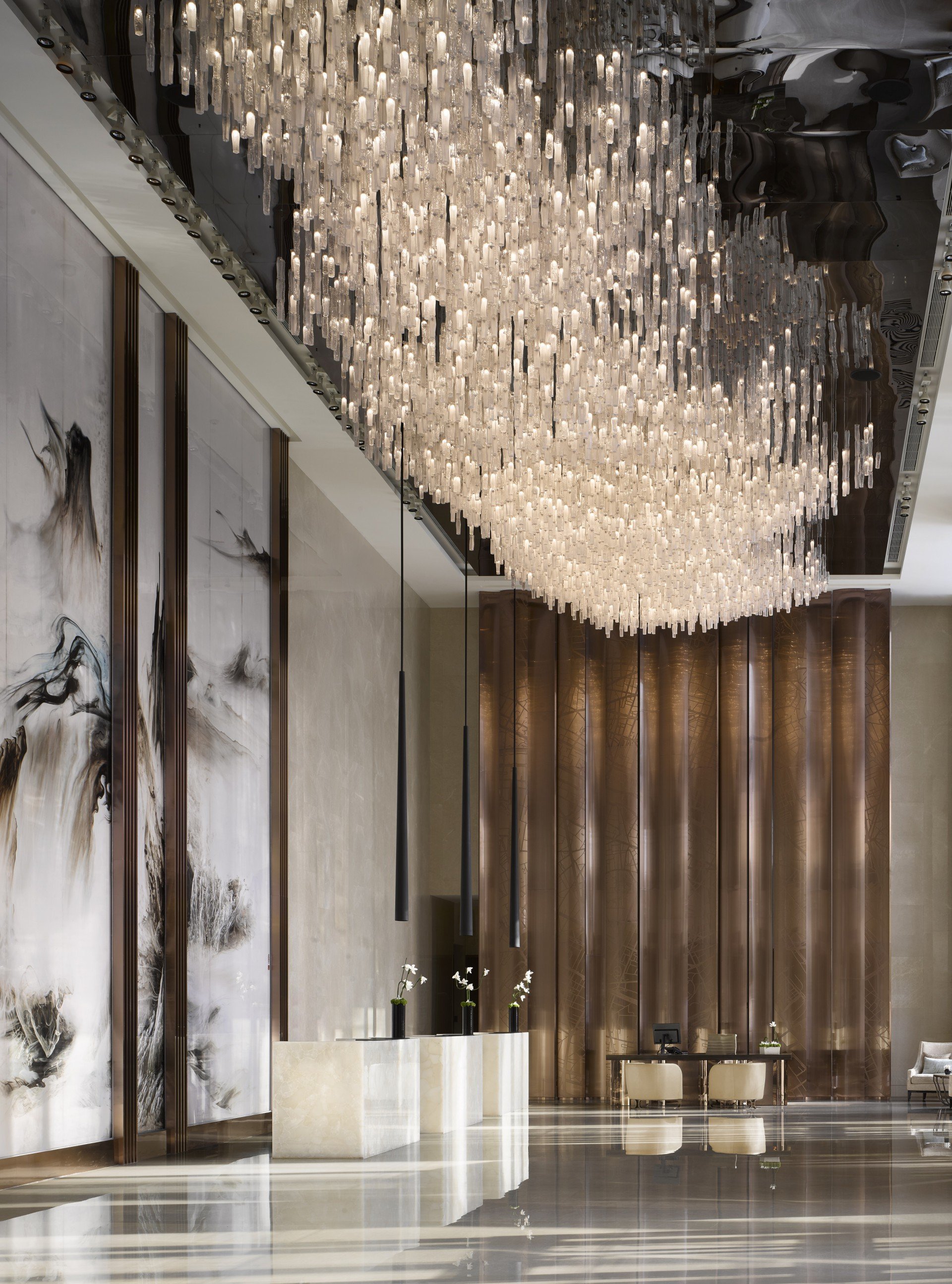 Palm Springs International Center skyscrapers Fairmont Chengdu lobby reception