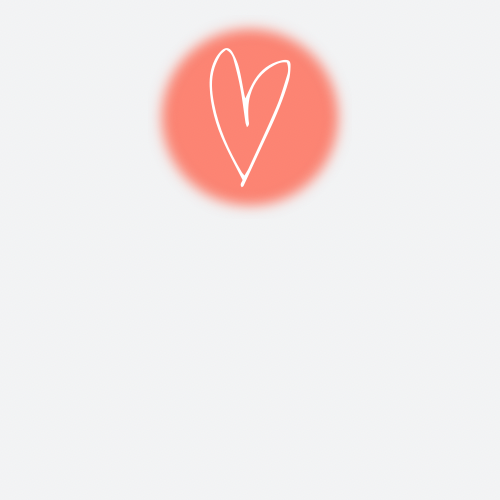 Hand-drawn heart inside a red circle