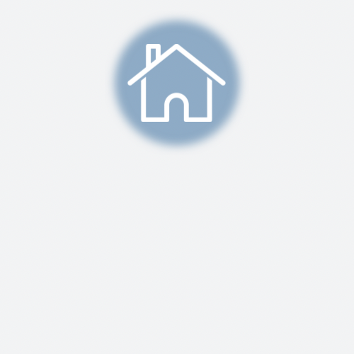 Icon of a house inside a blue circle