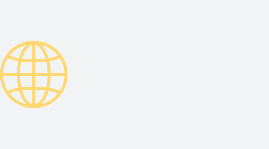 A yellow globe icon on a white background.