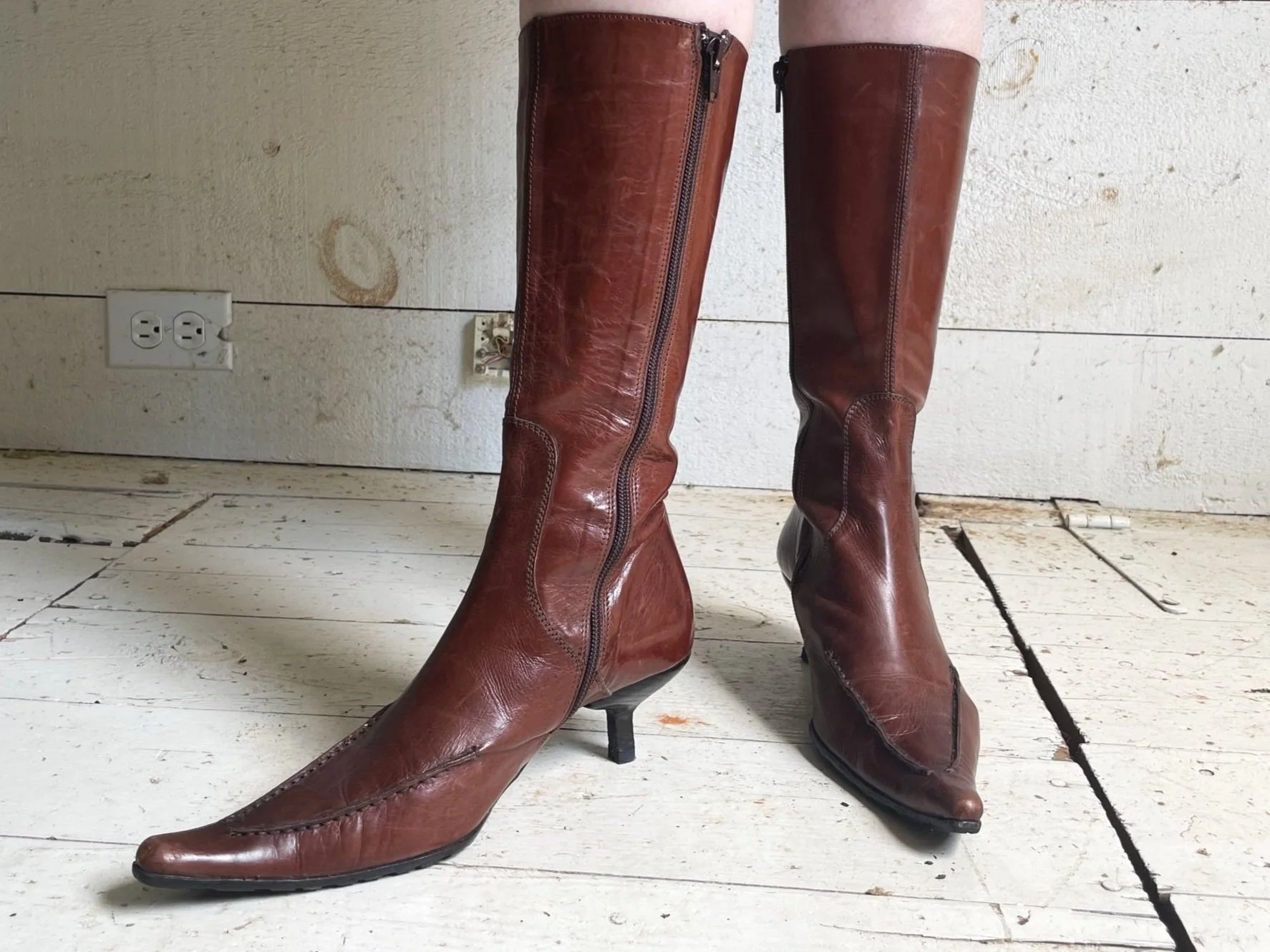 VERA CUCIO ITALIAN LEATHER POINTED SLIP ON BOOTS SIZE 11. GREAT CONDITION. Vero Cuoio Ankle Boots Men Italian Leather Shoes EU -44, US  main image 2