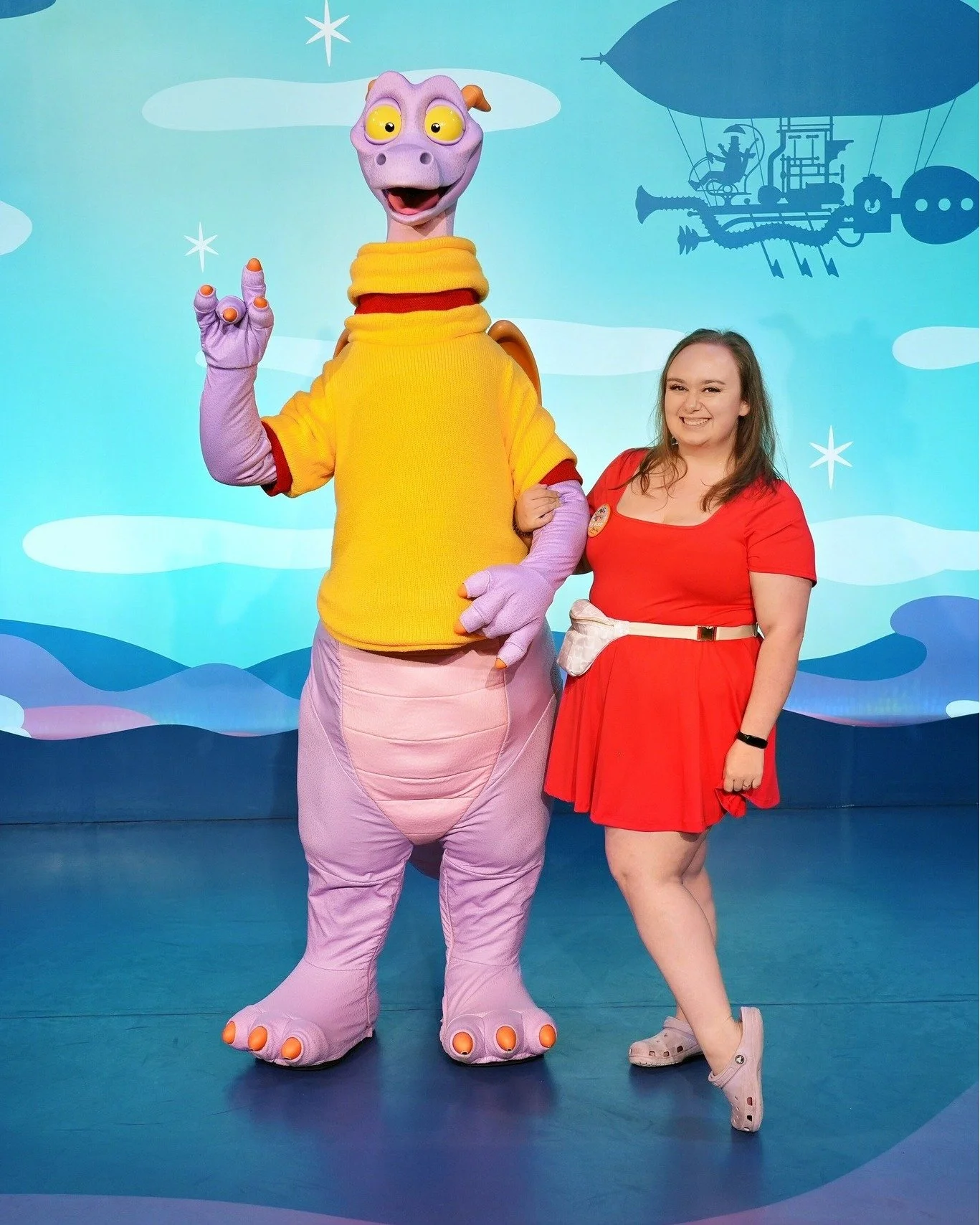 Meeting Figment at EPCOT was honestly one of the sweetest Disney moments ever 💜✨

He asked me to twirl for him&hellip; so I did
Then HE twirled back for me, and honestly, my heart couldn&rsquo;t cope!

Little interactions like this are exactly why I
