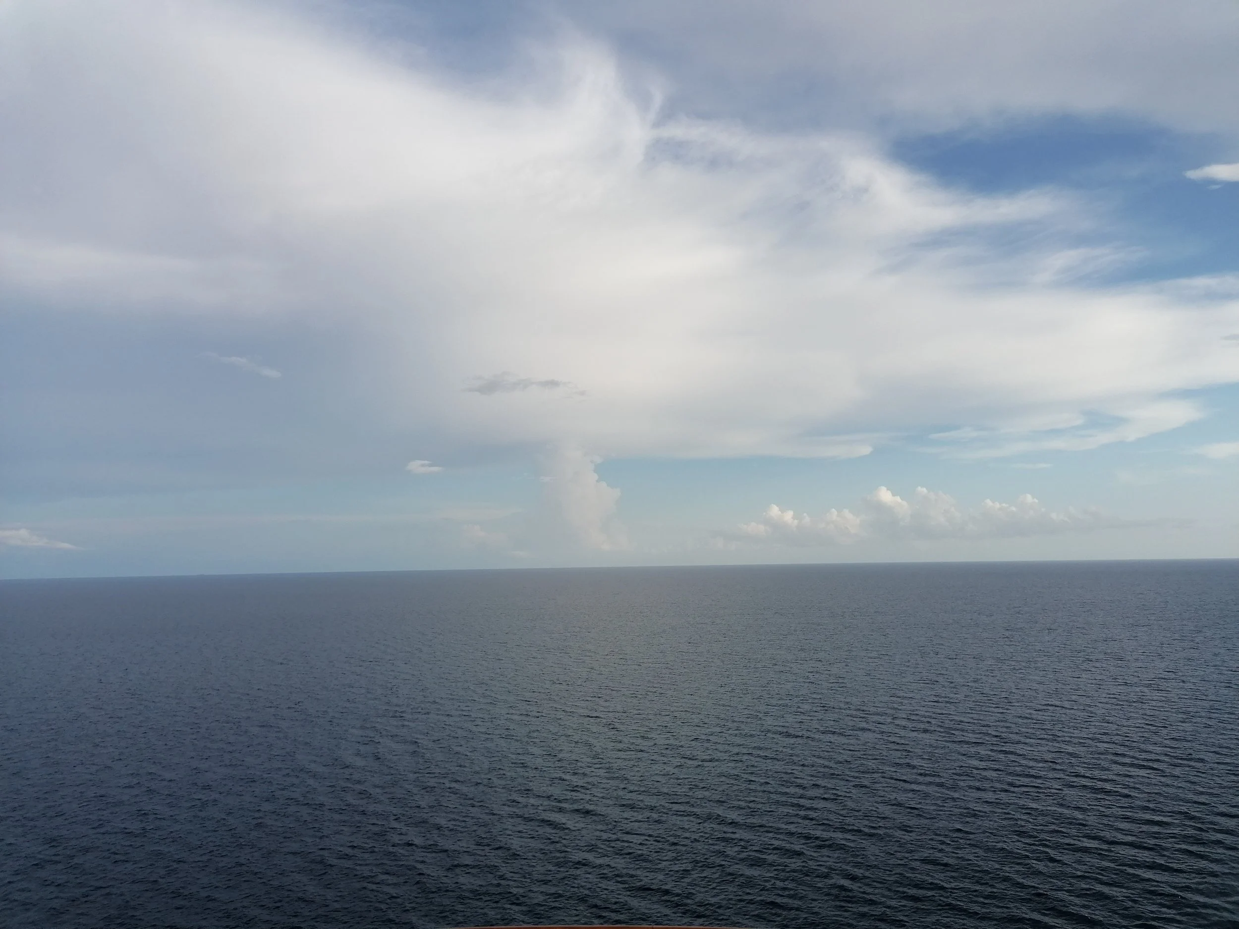 The ocean as seen from a cruise ship