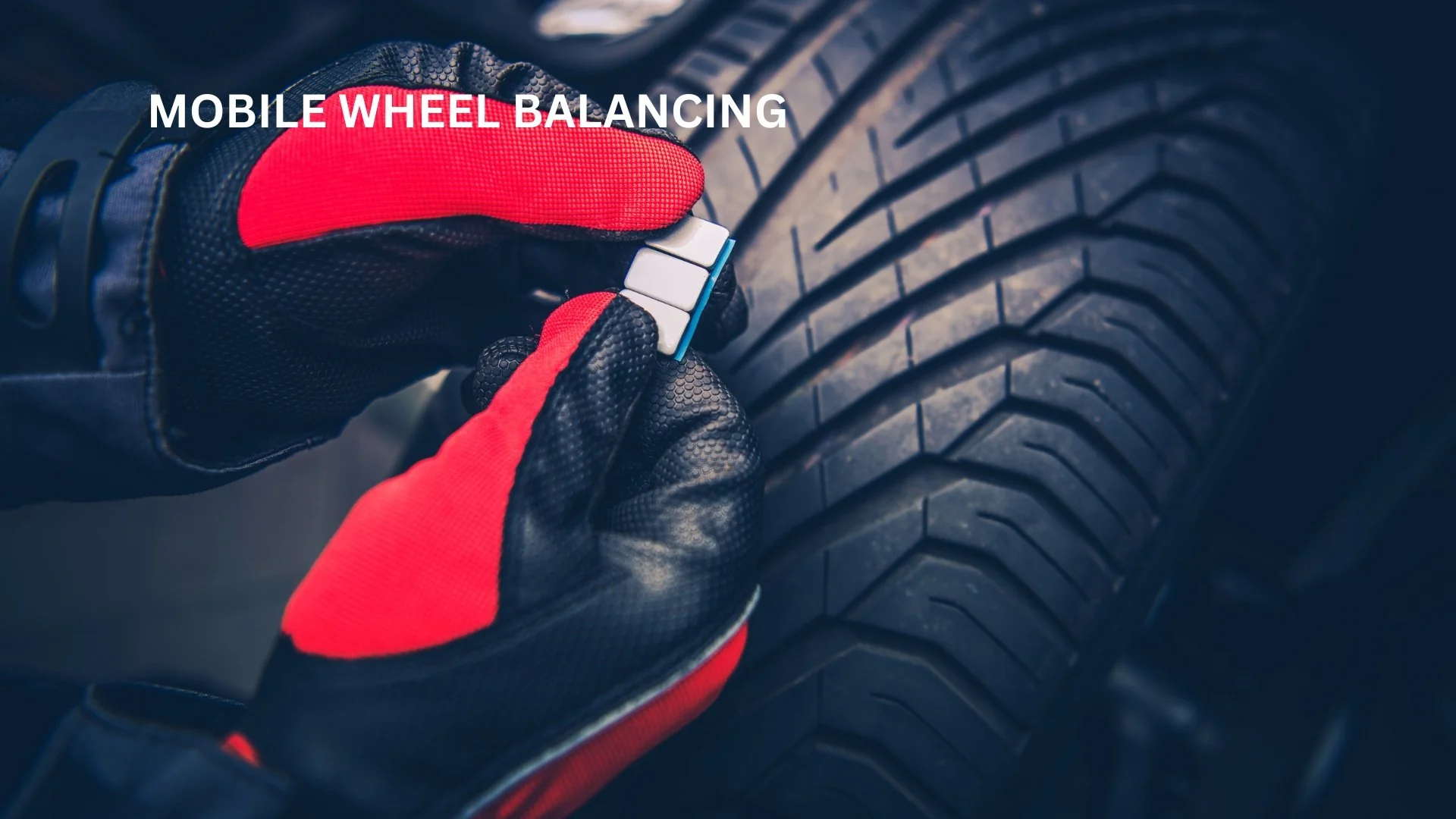 Mobile wheel balancing service.