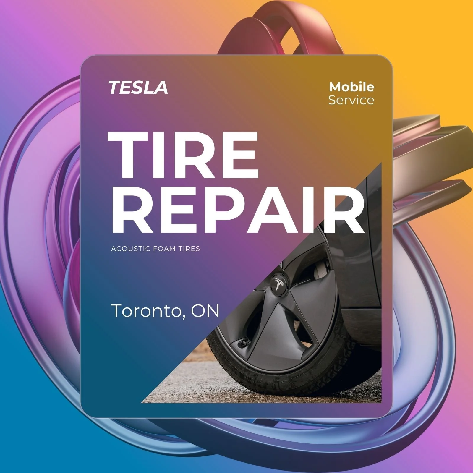 Tesla Mobile Tire Repair in Toronto