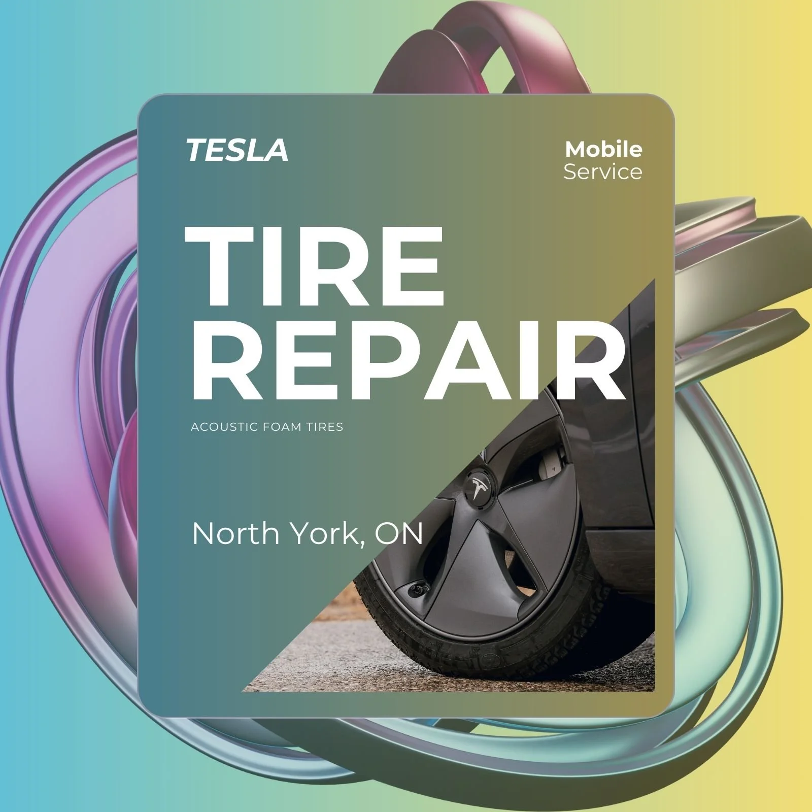 Tesla Mobile Tire Repair in North York