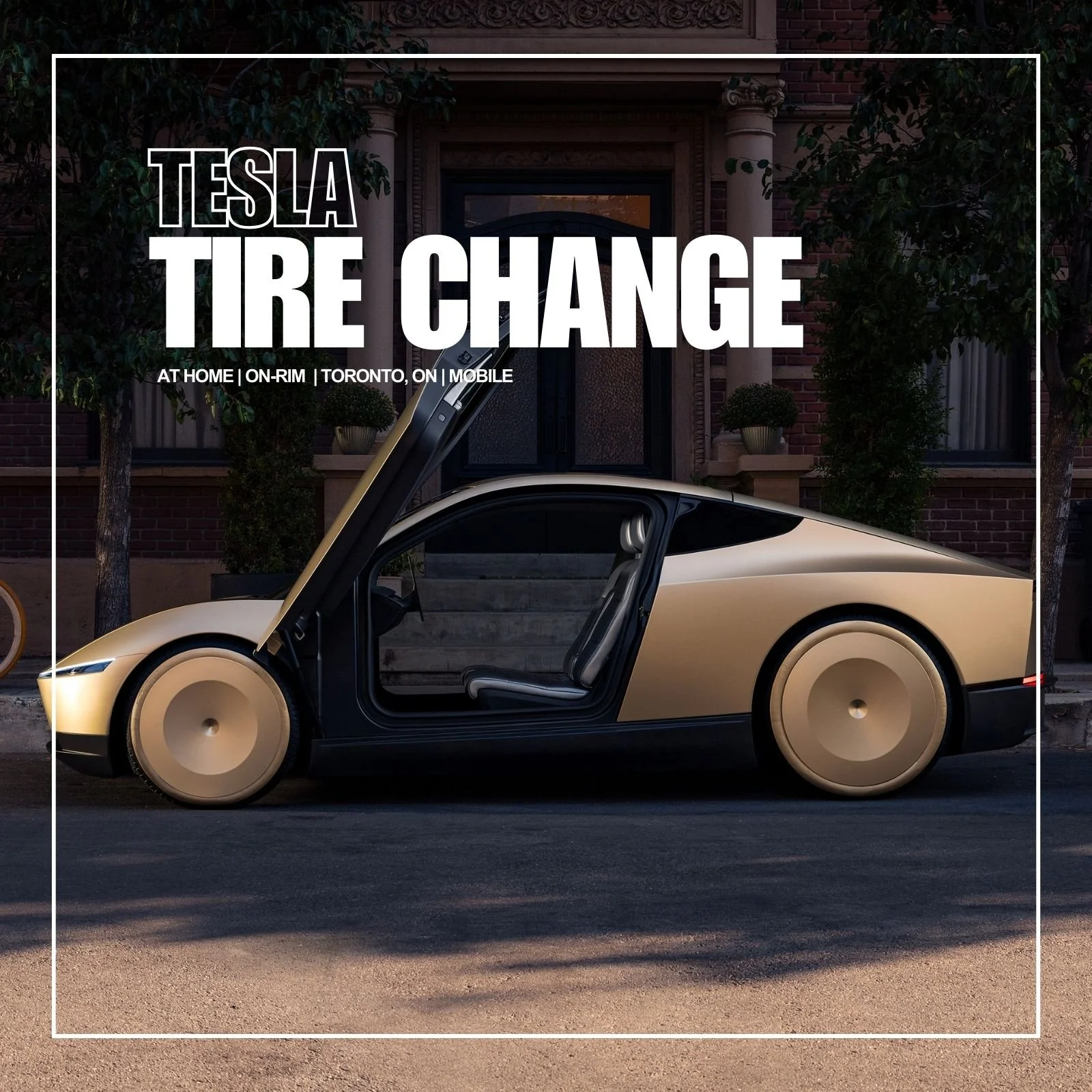 Tesla Mobile Tire Change in Toronto (On-Rim)
