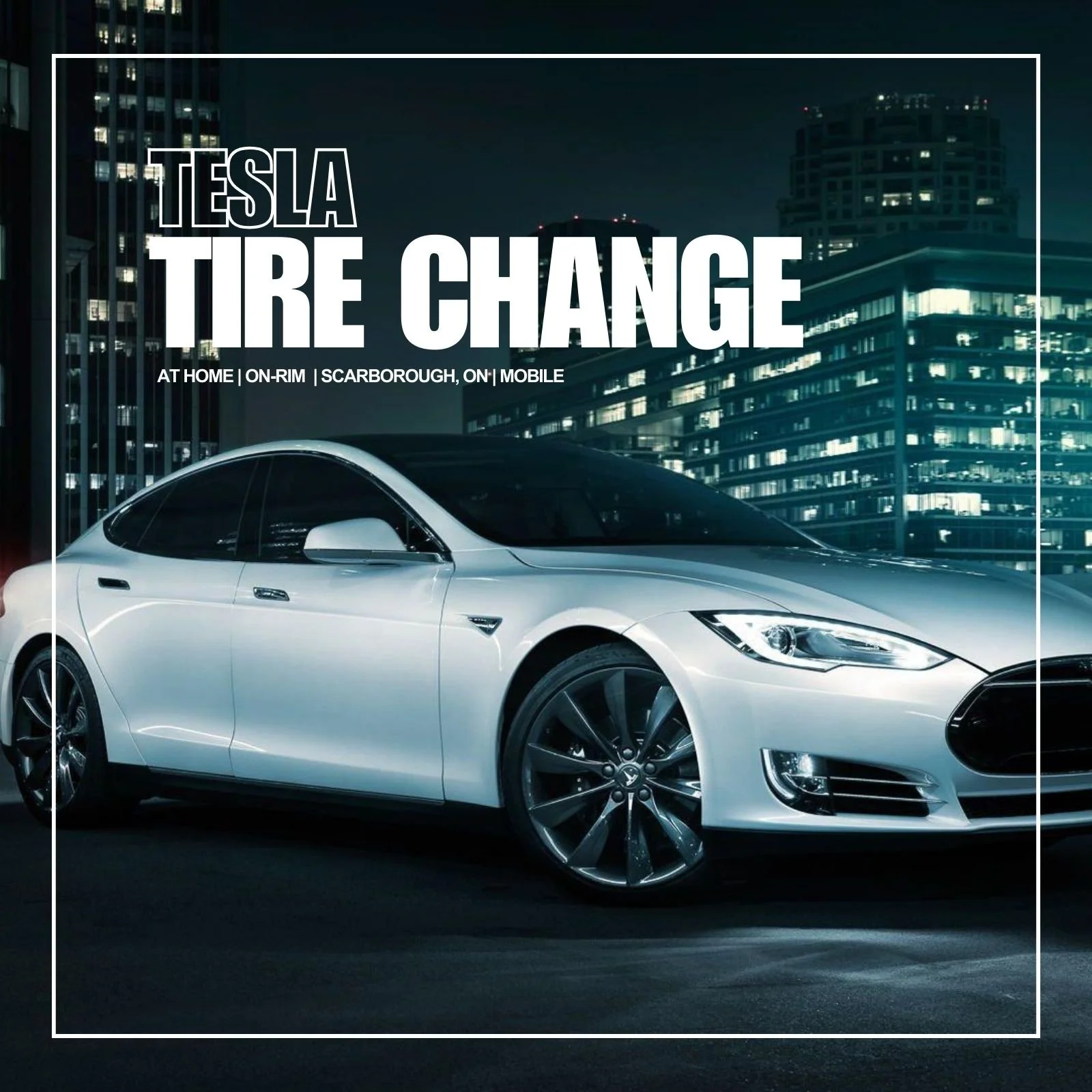 Tesla Mobile Tire Change in Scarborough (On-Rim)