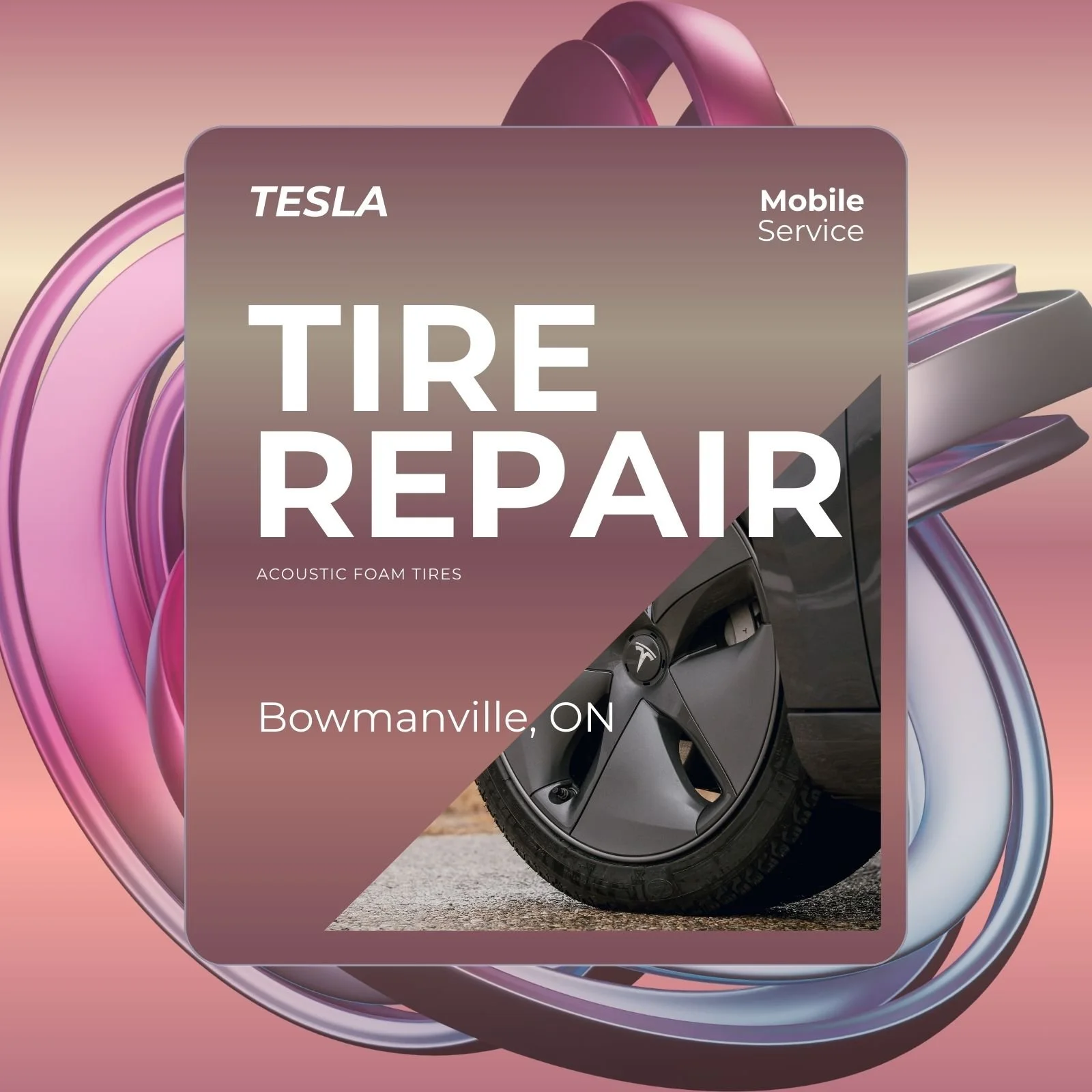 Tesla Mobile Tire Repair in Bowmanville