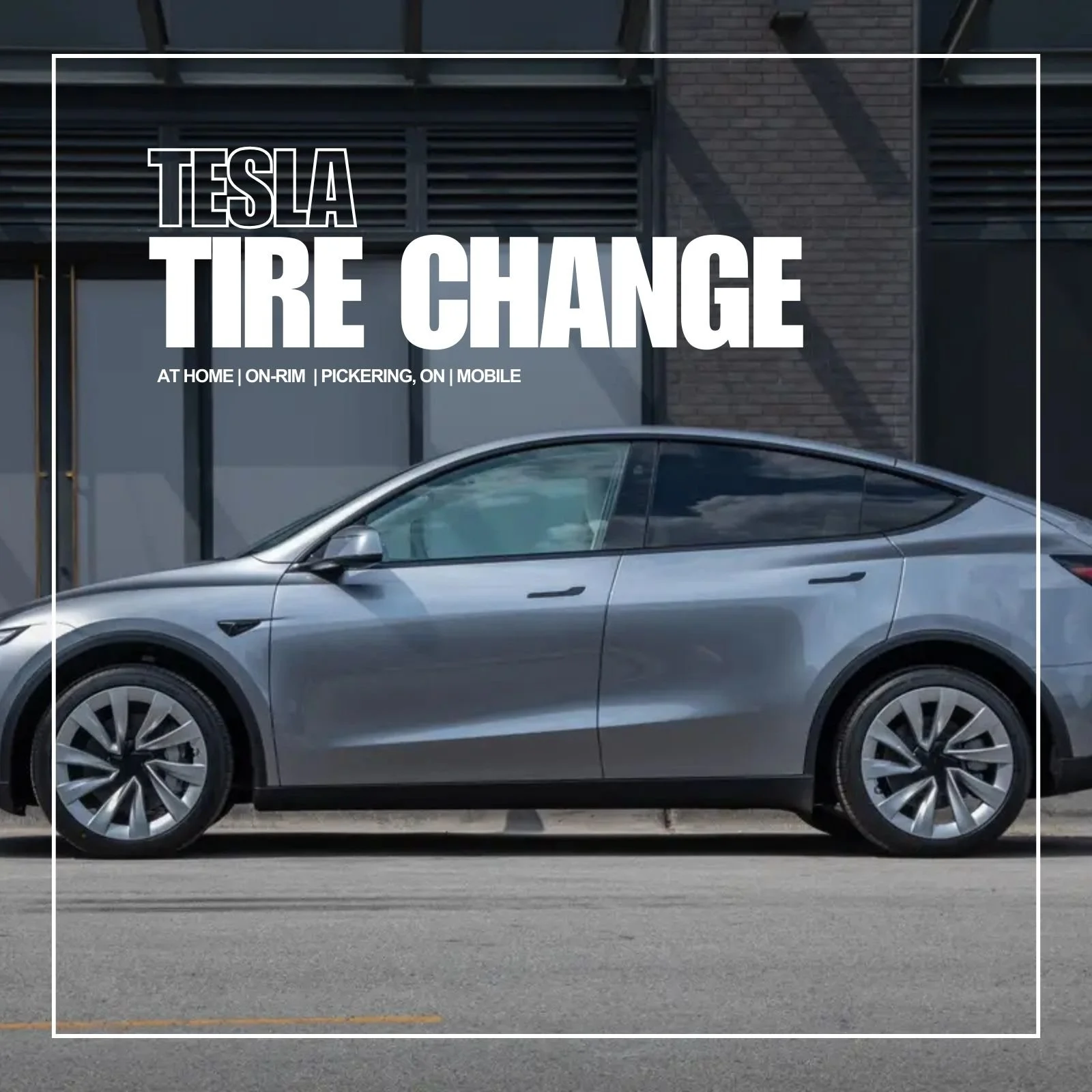 Tesla Mobile Tire Change in Pickering (On-Rim)