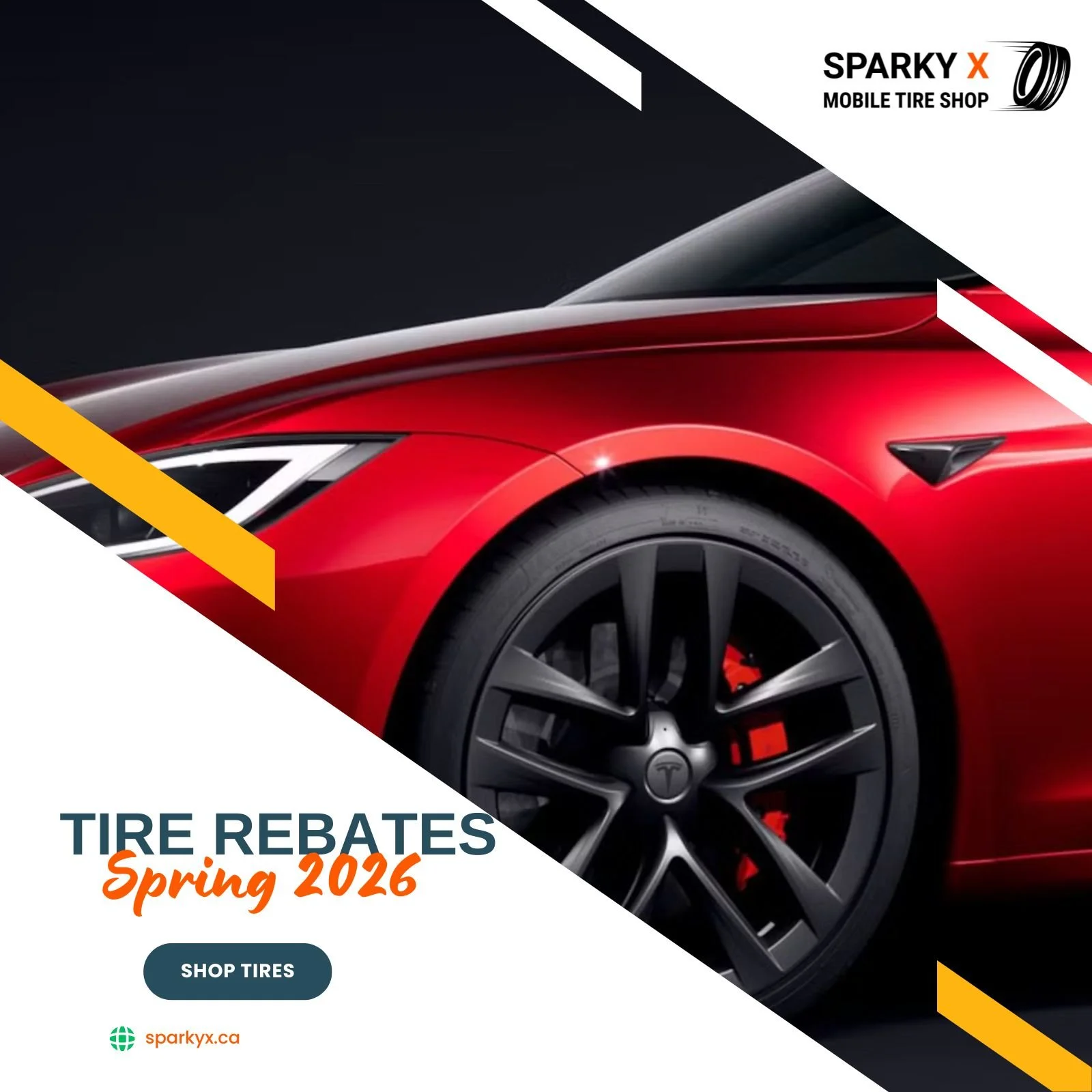 Tire rebates Canada, Spring 2026, Canada - Sparky X Mobile Tire Shop