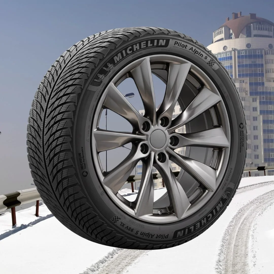 Tesla Model 3 18" Winter Package - Replika R241B Space Grey Rims + Michelin Pilot Alpin 5 EV-Optimized Tires