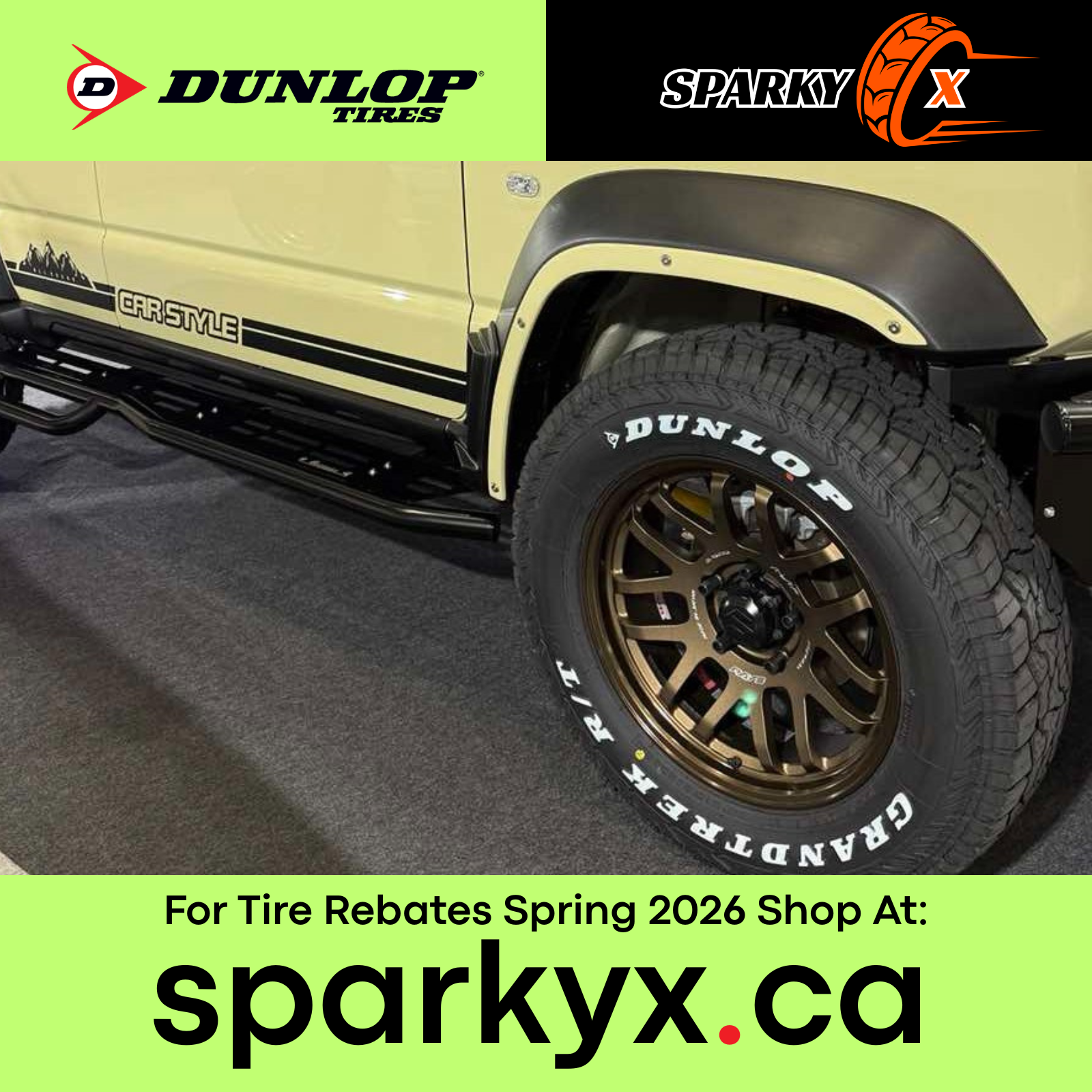 Get $200 Back on Dunlop - Spring 2026 Tire Rebates