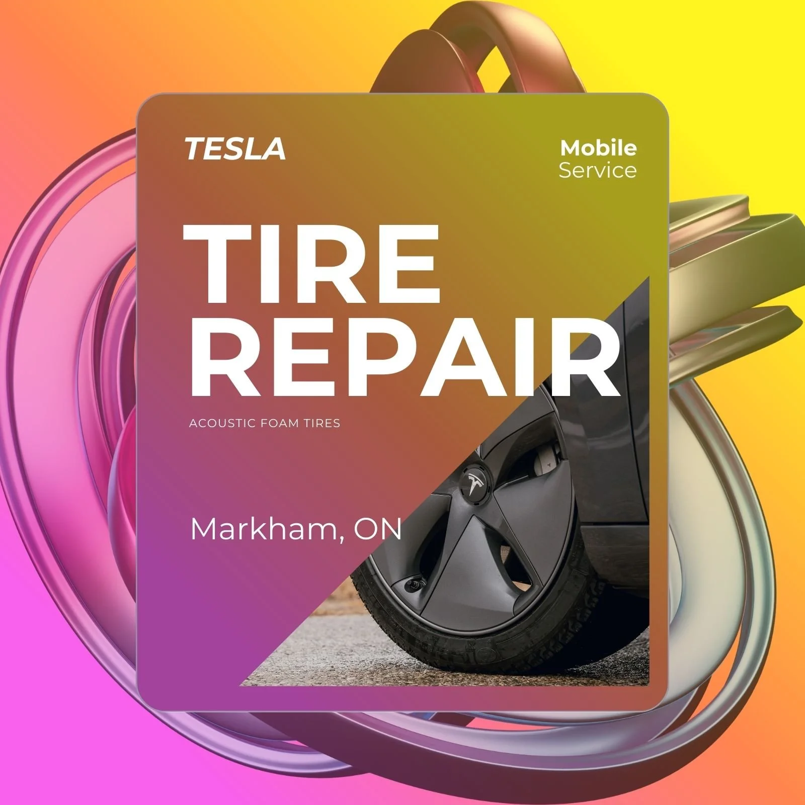Tesla Mobile Tire Repair in Markham