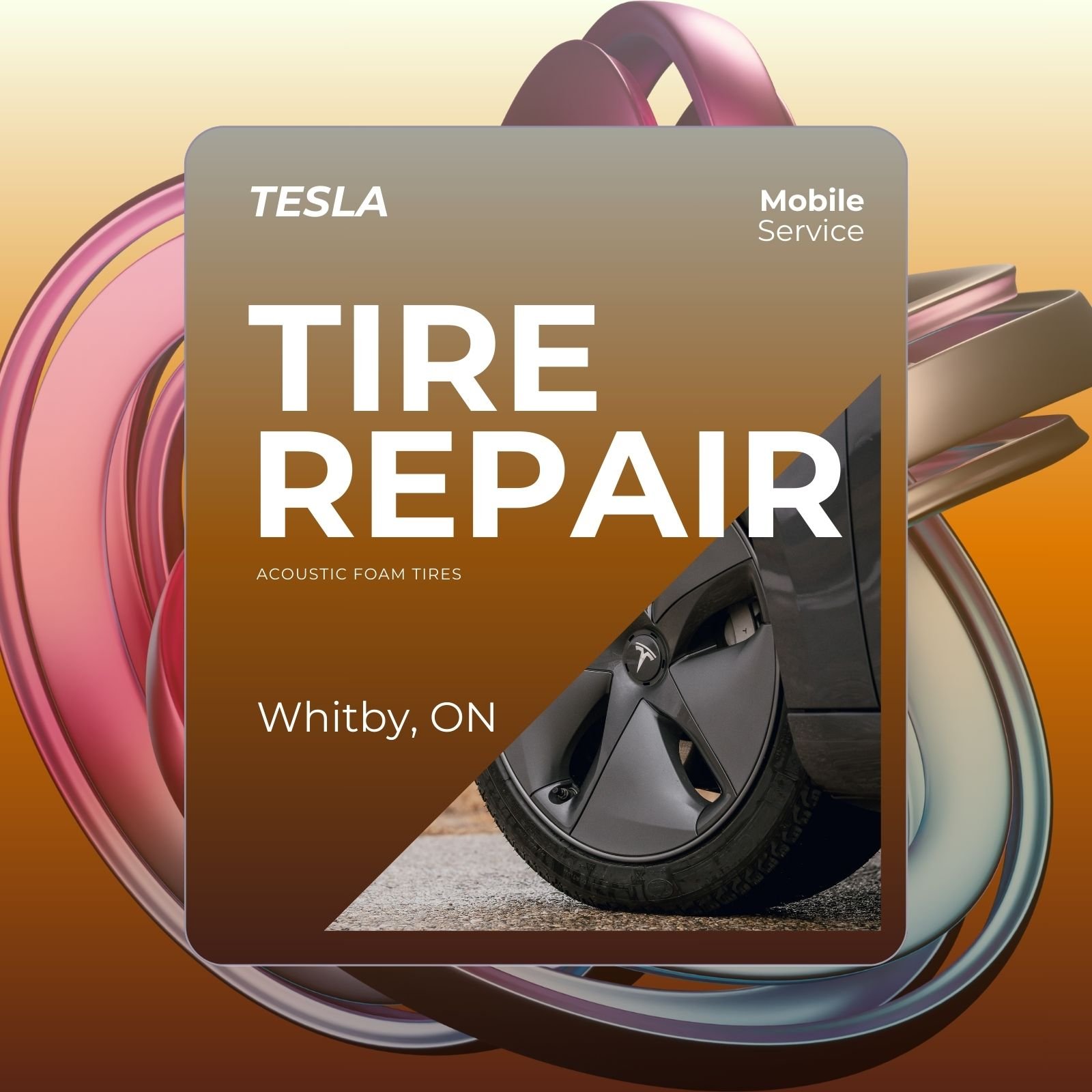 Tesla Mobile Tire Repair in Whitby