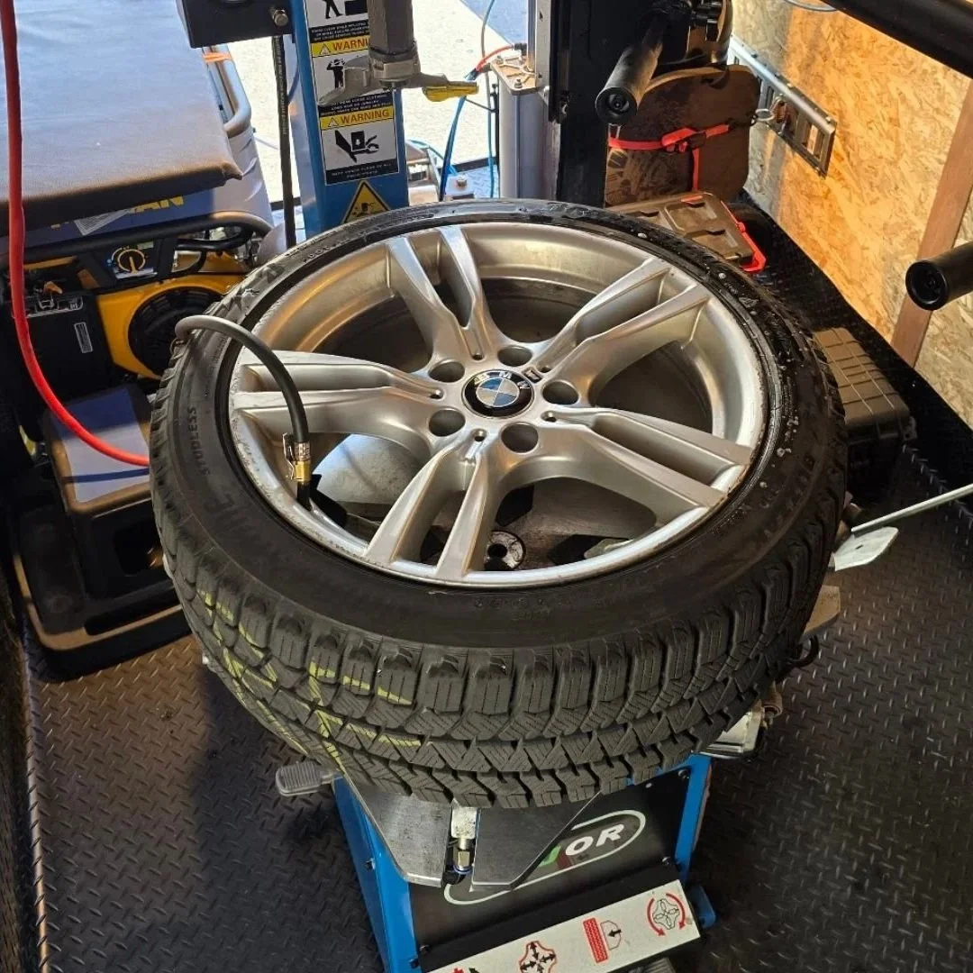 Performing seasonal tire changeover (off-rim) in Markham, Ontario. (Copy)