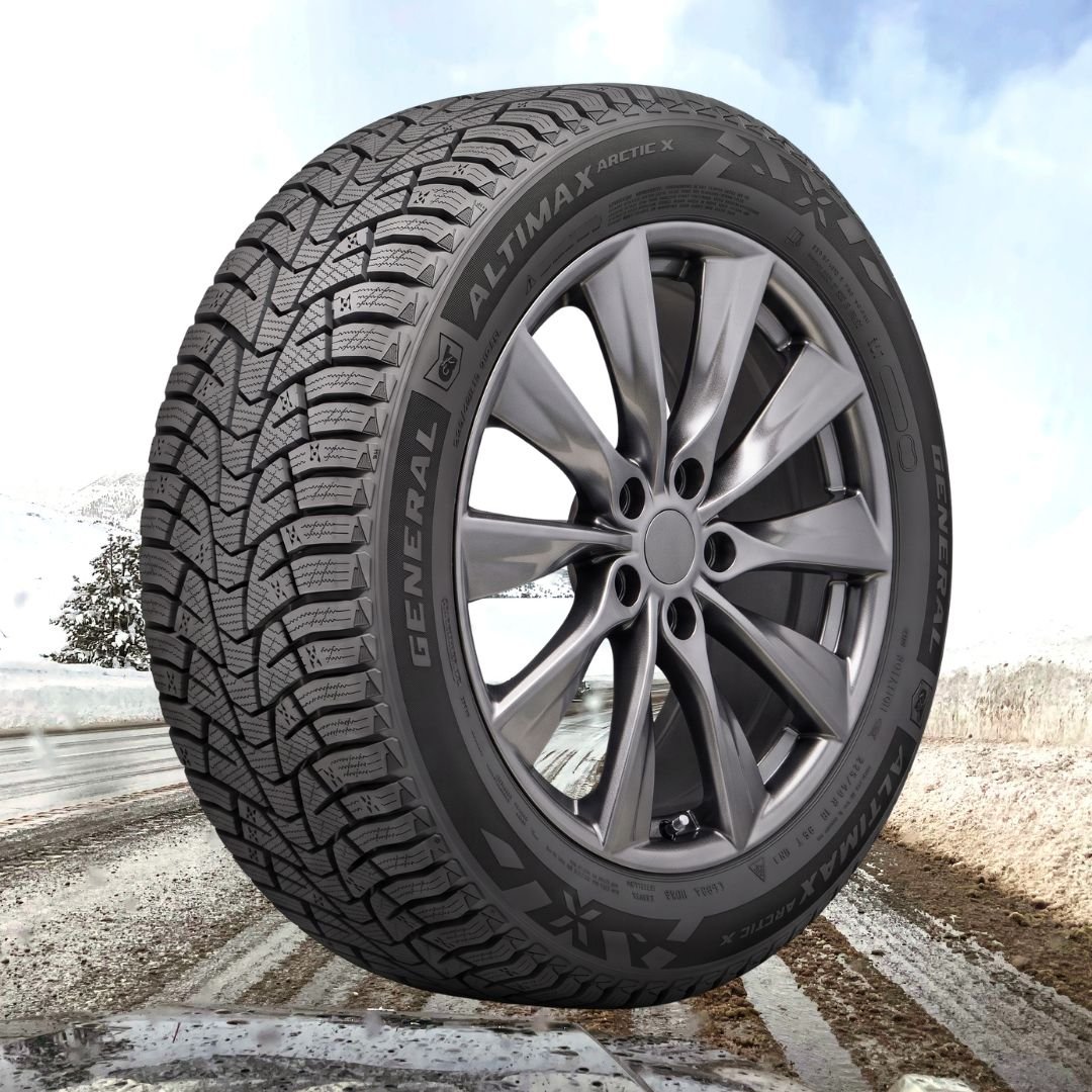 Tesla Model 3 18" Winter Package - Replika R241B Space Grey Rims + General Altimax Arctic X EV-Rated Tires