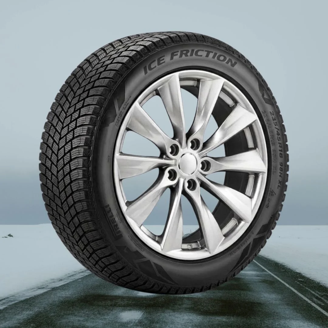 Tesla Model 3 18" Winter Package - Replika R241B Gloss Silver Rims + Pirelli Ice Friction EV Tires