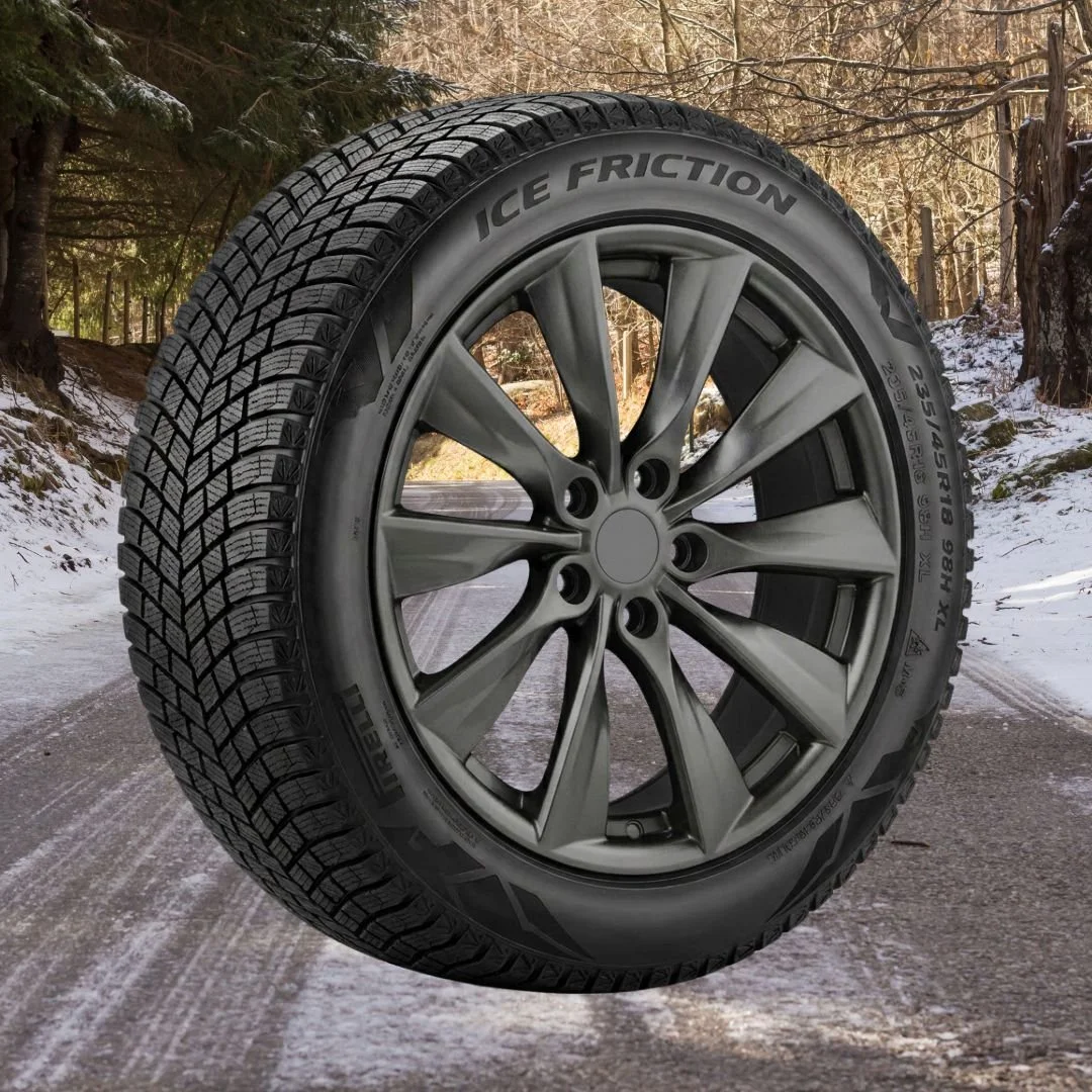 Tesla Model 3 18" Winter Package - Replika R241B Space Grey Rims + Pirelli Ice Friction EV Tires