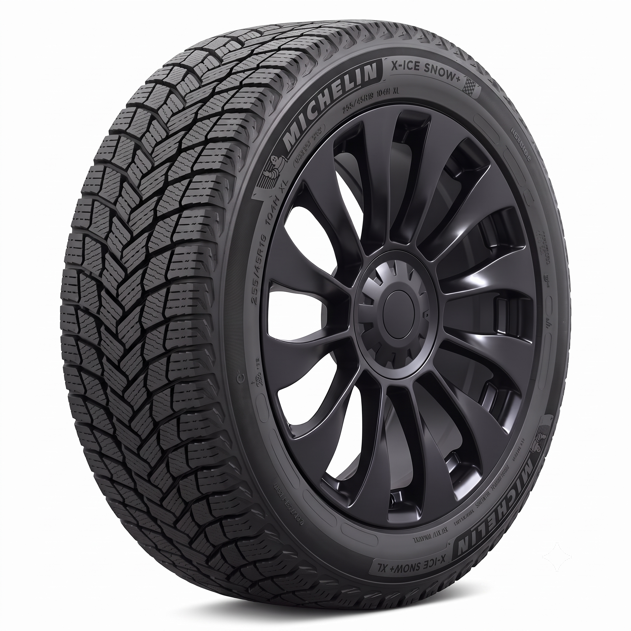 Tesla Model Y 19" Winter Package - Replika R263B Satin Black Rims + Michelin X-Ice Snow + Tires