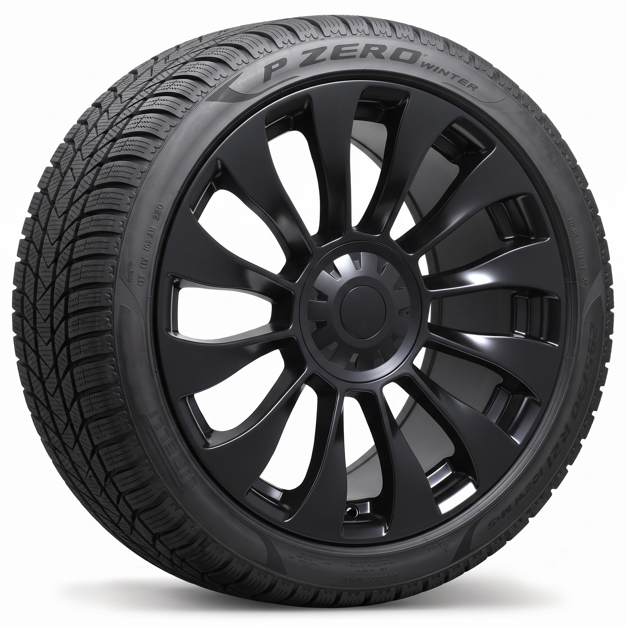 Tesla Model Y 19" Winter Package - Replika R263B Satin Black Rims + Pirelli P Zero Winter Tires