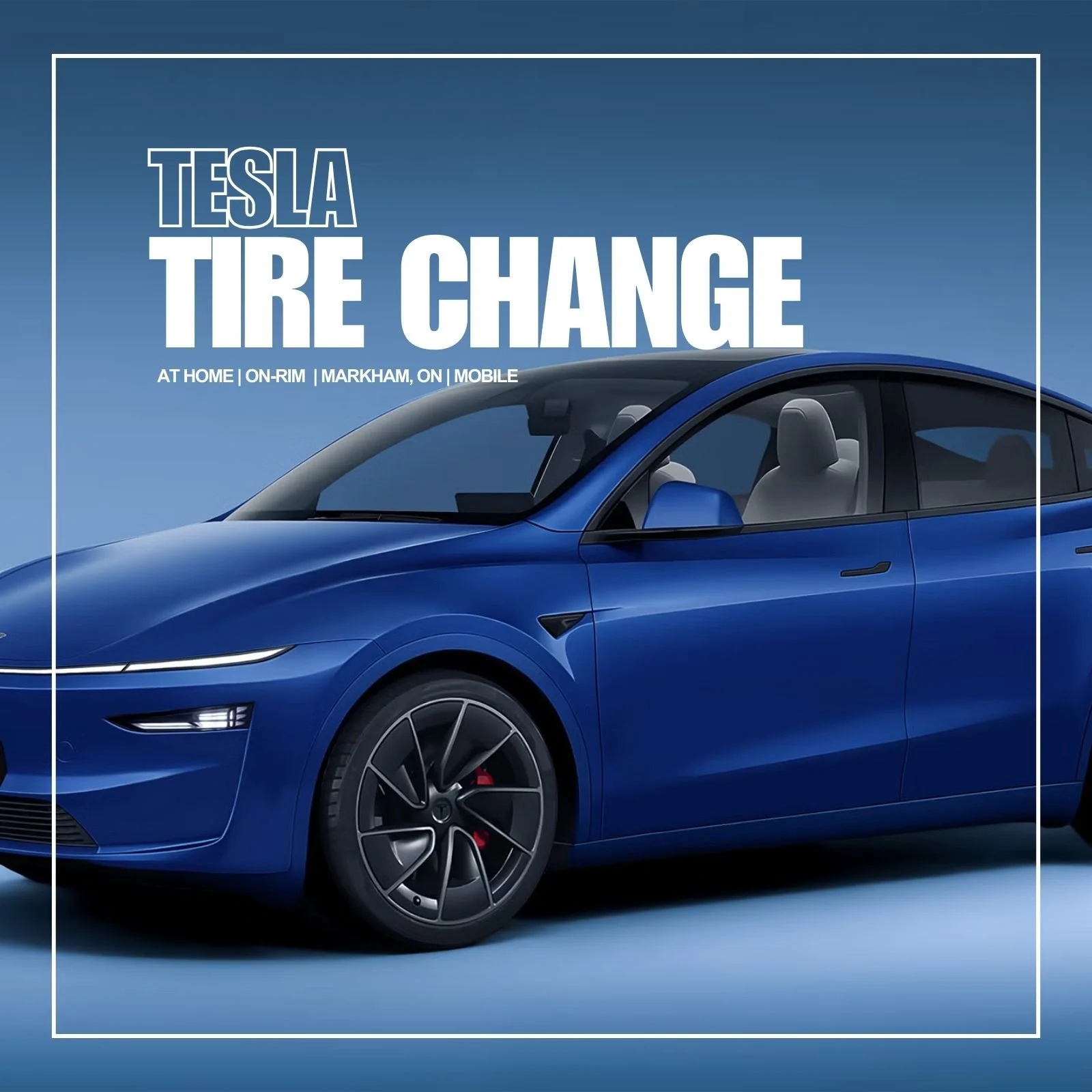 Tesla Mobile Tire Change in Markham (On-Rim)