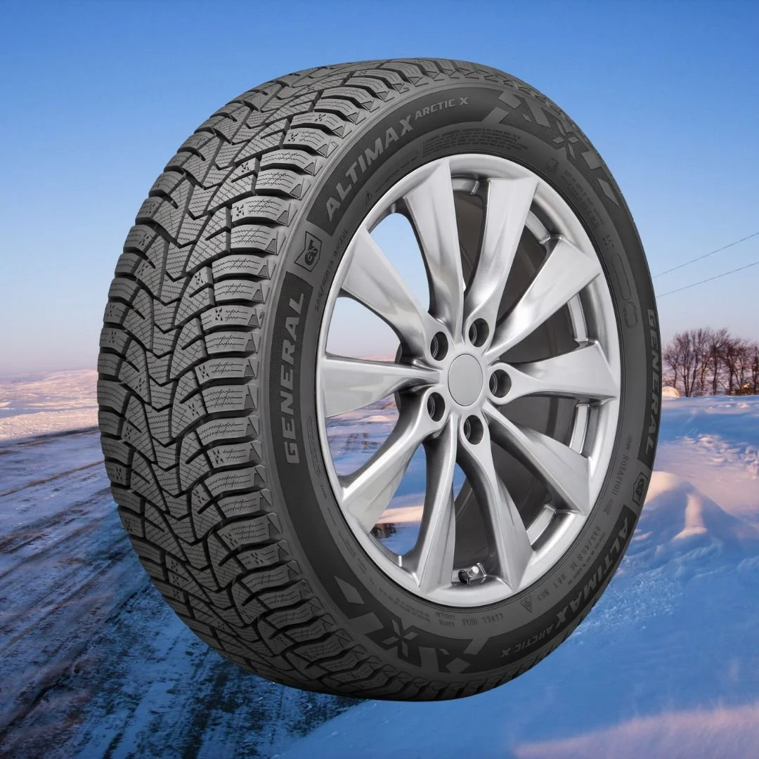 Tesla Model 3 18" Winter Package - Replika R241B Gloss Silver Rims + General Altimax Arctic X EV-Rated Tires