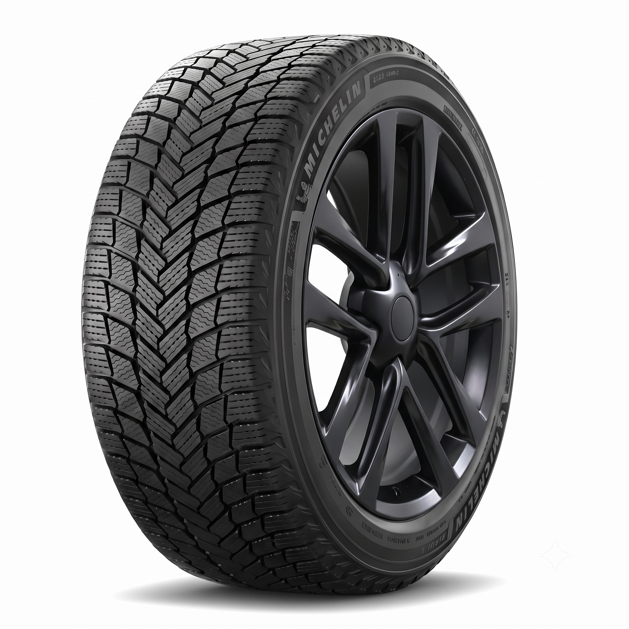 Tesla Model Y 19" Winter Package – Replika R264B Satin Black Rims + Michelin X-Ice Snow Tires (255/45R19)