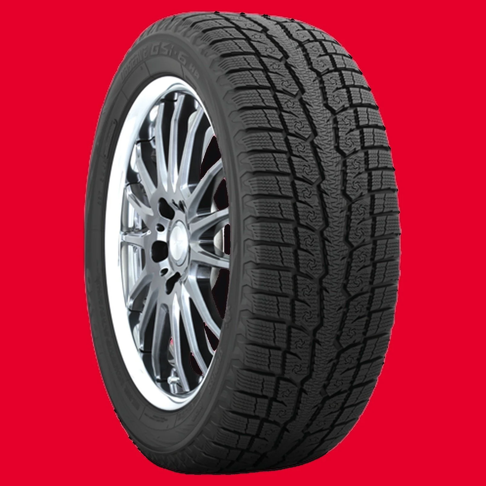 Toyo Observe GSi-6 winter tire on a crimson background