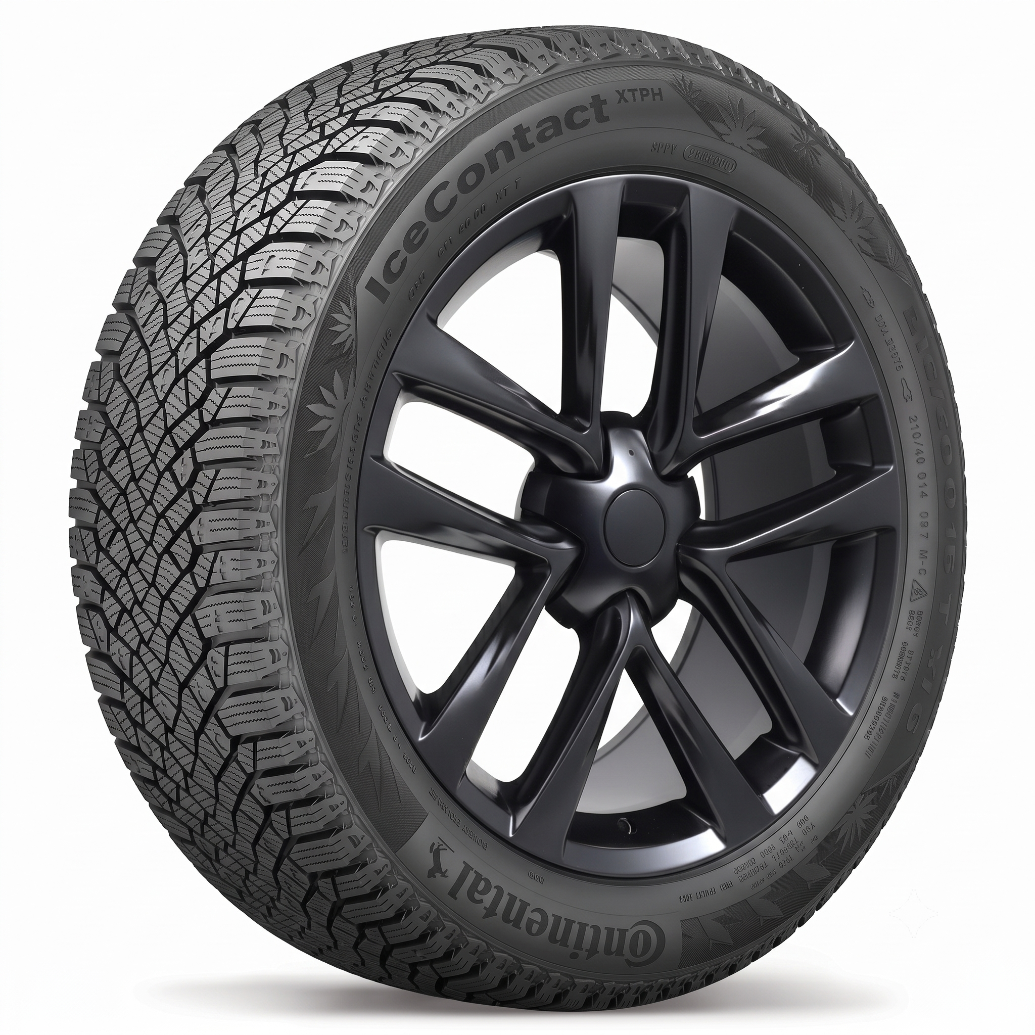 Tesla Model Y 19" Winter Package - Replika R264B Satin Black Rims + Continental IceContact XTRM Tires