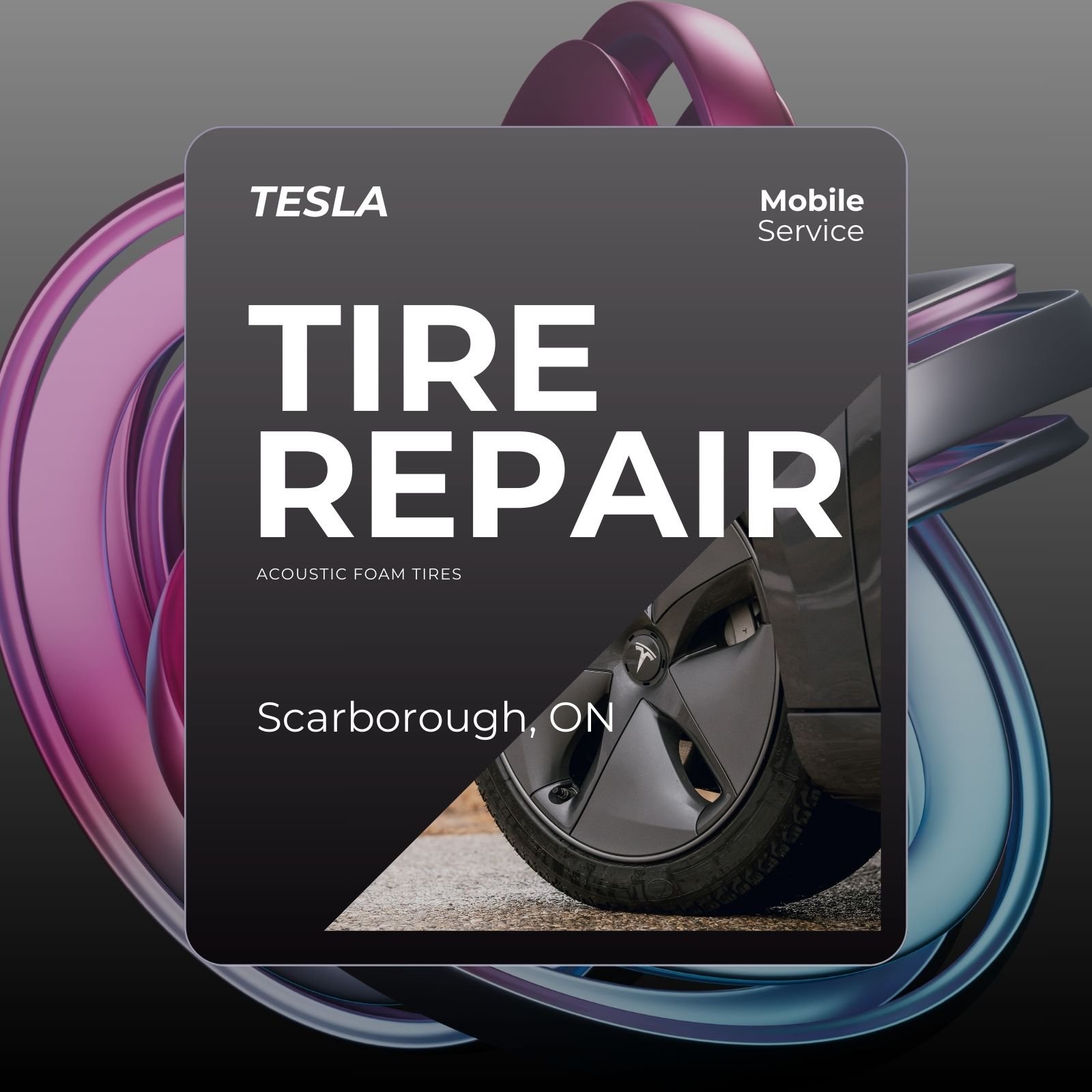 Tesla Mobile Tire Repair in Scarborough