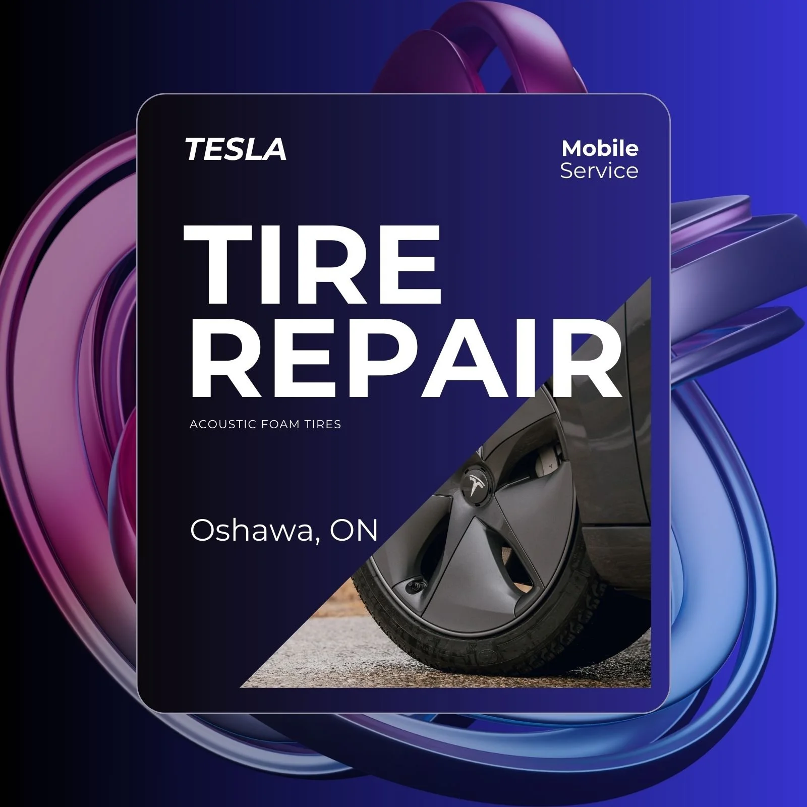Tesla Mobile Tire Repair in Oshawa