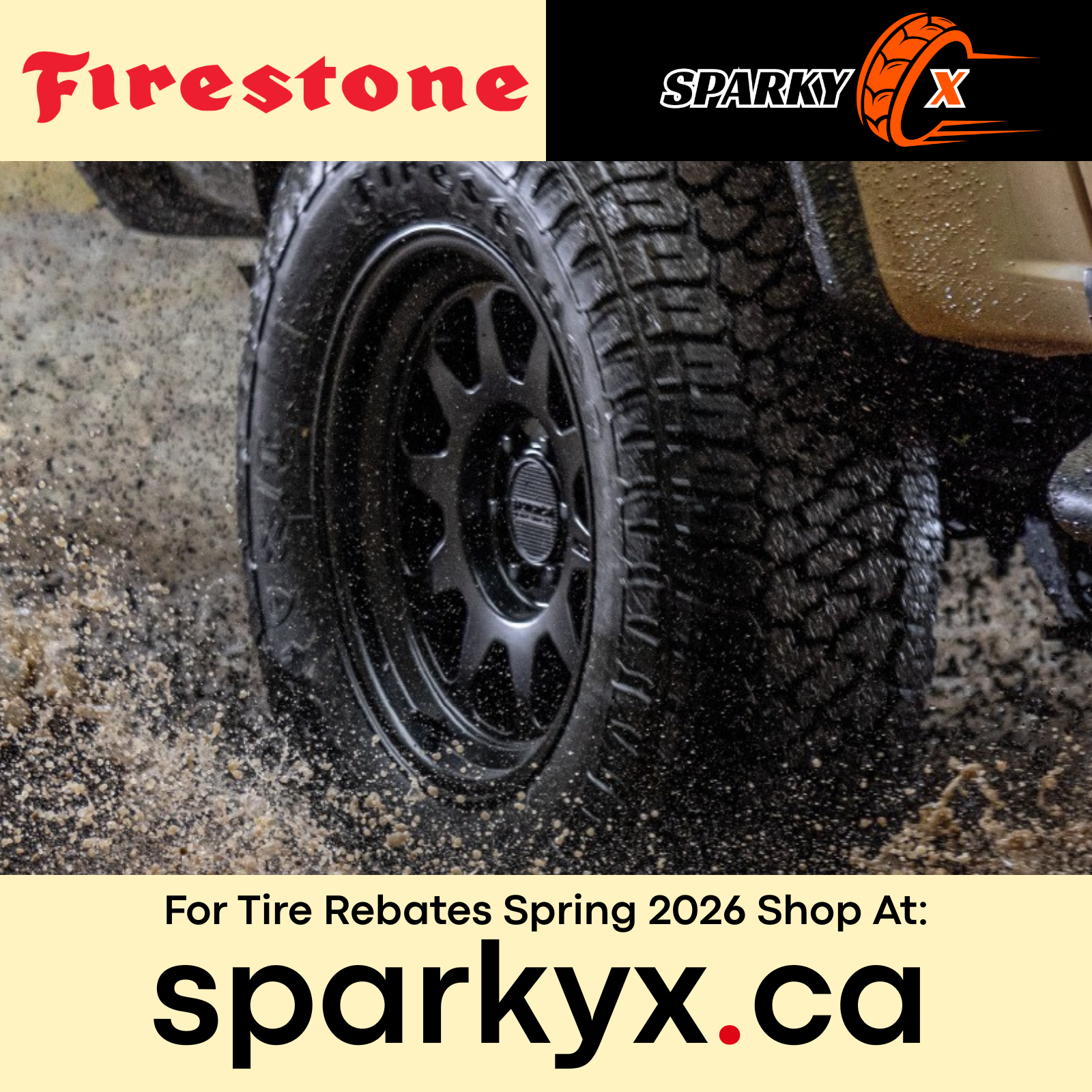 Save $80 on Your Next Set of Firestones - Spring 2026 Tire Rebates