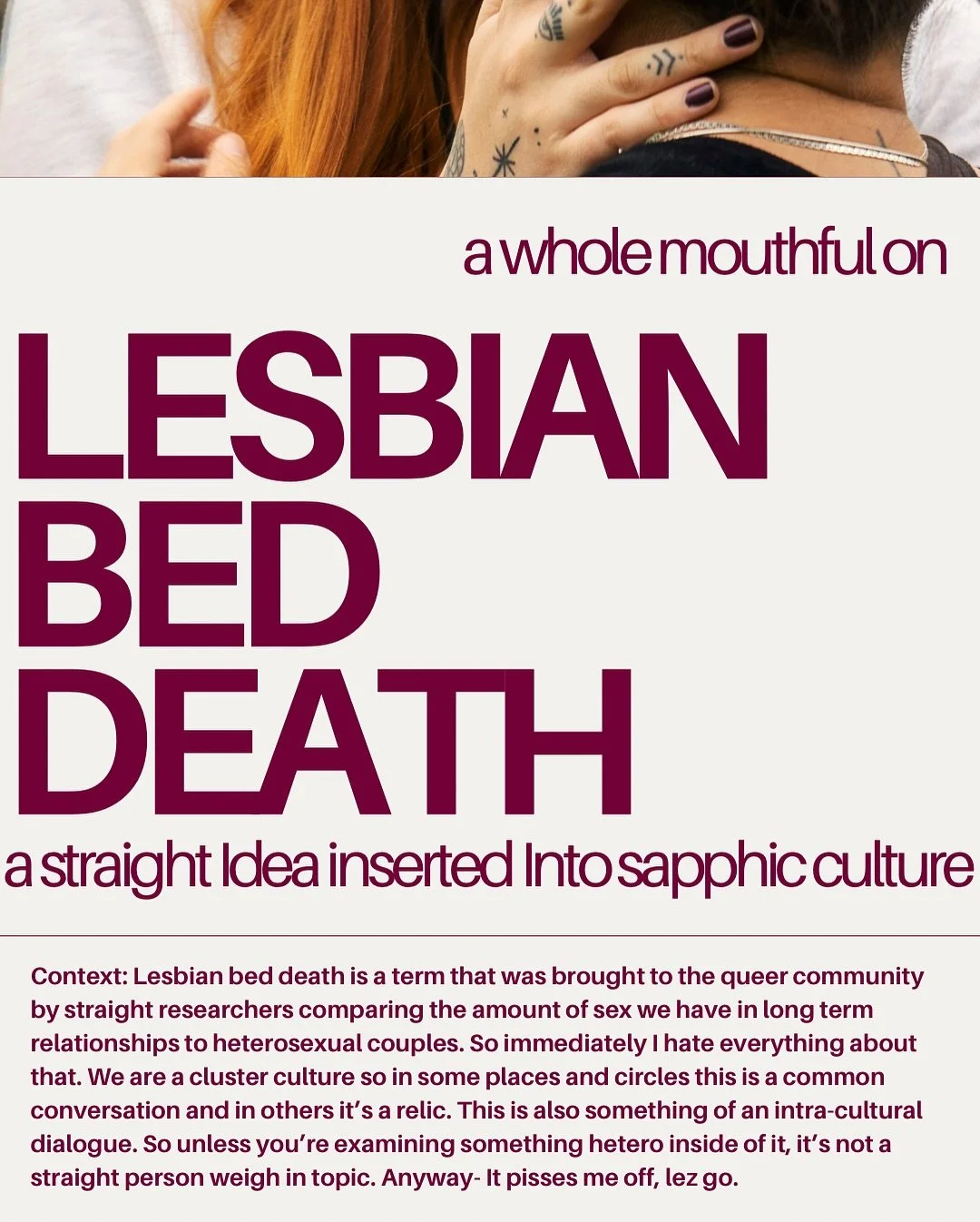 Aaaand, you should be listening to my podcast: The Lesbian Peep Show. Wherever you do that. 🩷