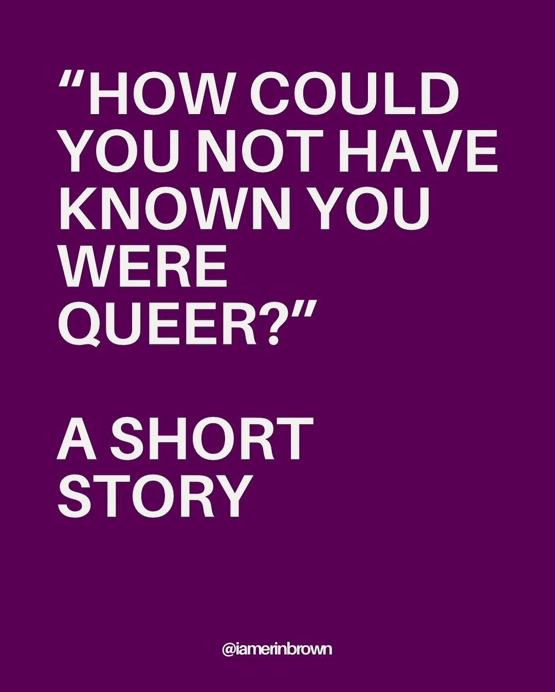 This is the version that doesn&rsquo;t involve predators, violence, coercion, religion. Just the run of the mill one.