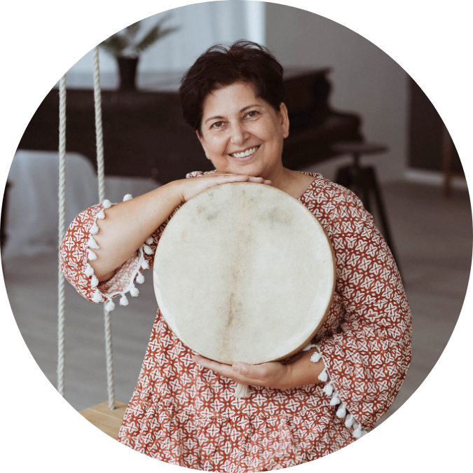 Illustration of a tree with colorful leaves and fruits, with clouds and a bird, and Hungarian text about monthly subscription fee.