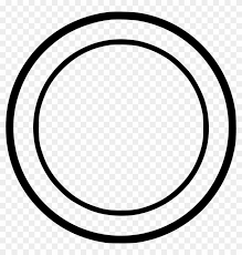 Simple black and white circular logo with two concentric circles