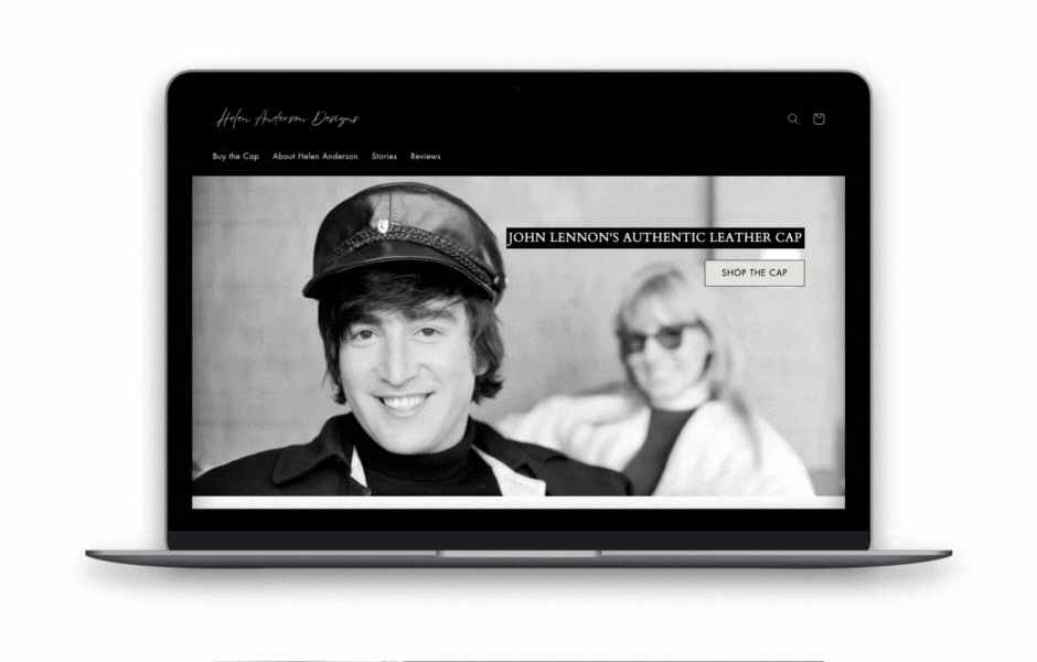 a website scrolls within a laptop screen