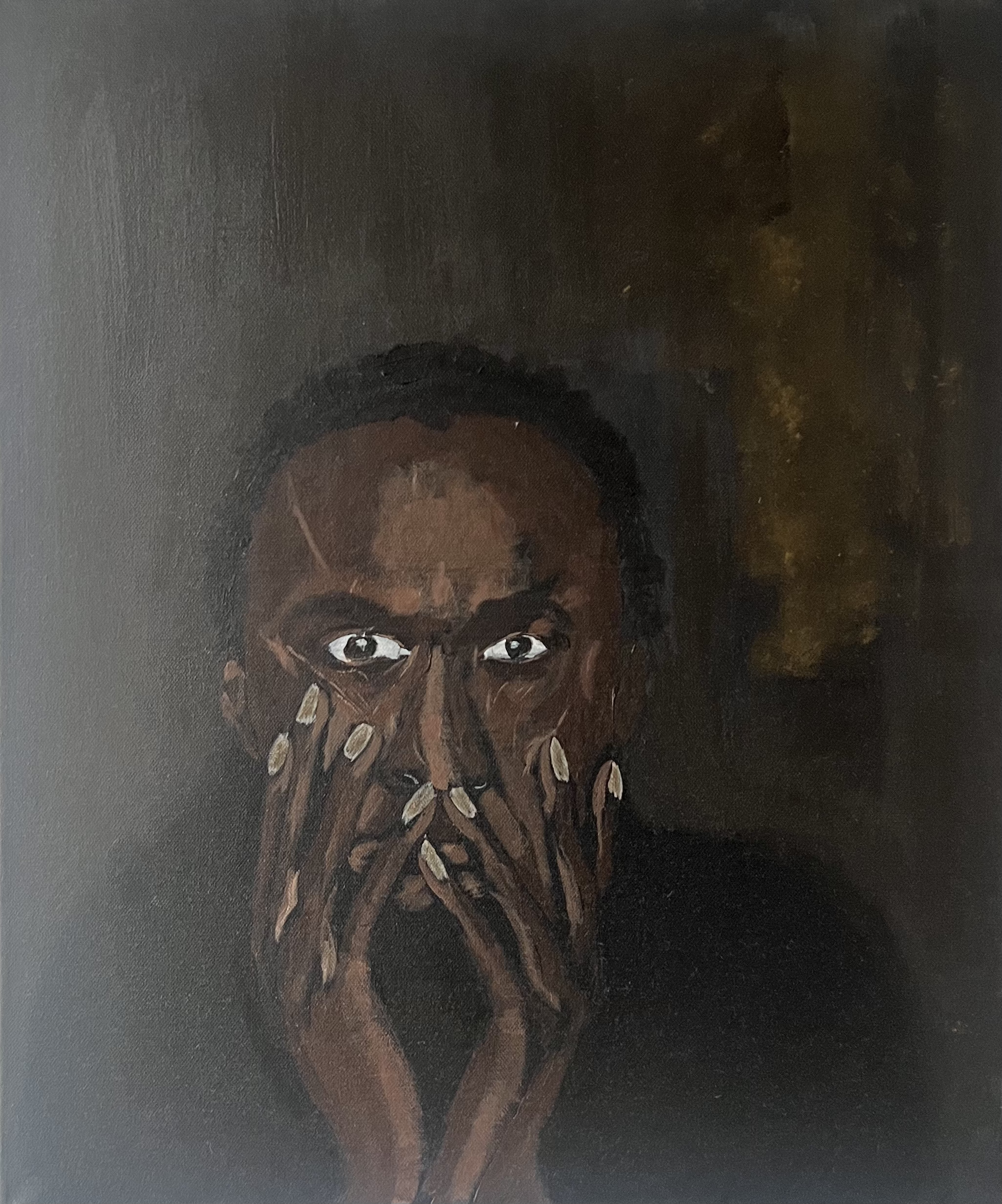 “Spirit seeker” 2025, acrylic and oilstick on
canvas, 50 x 60 cm.