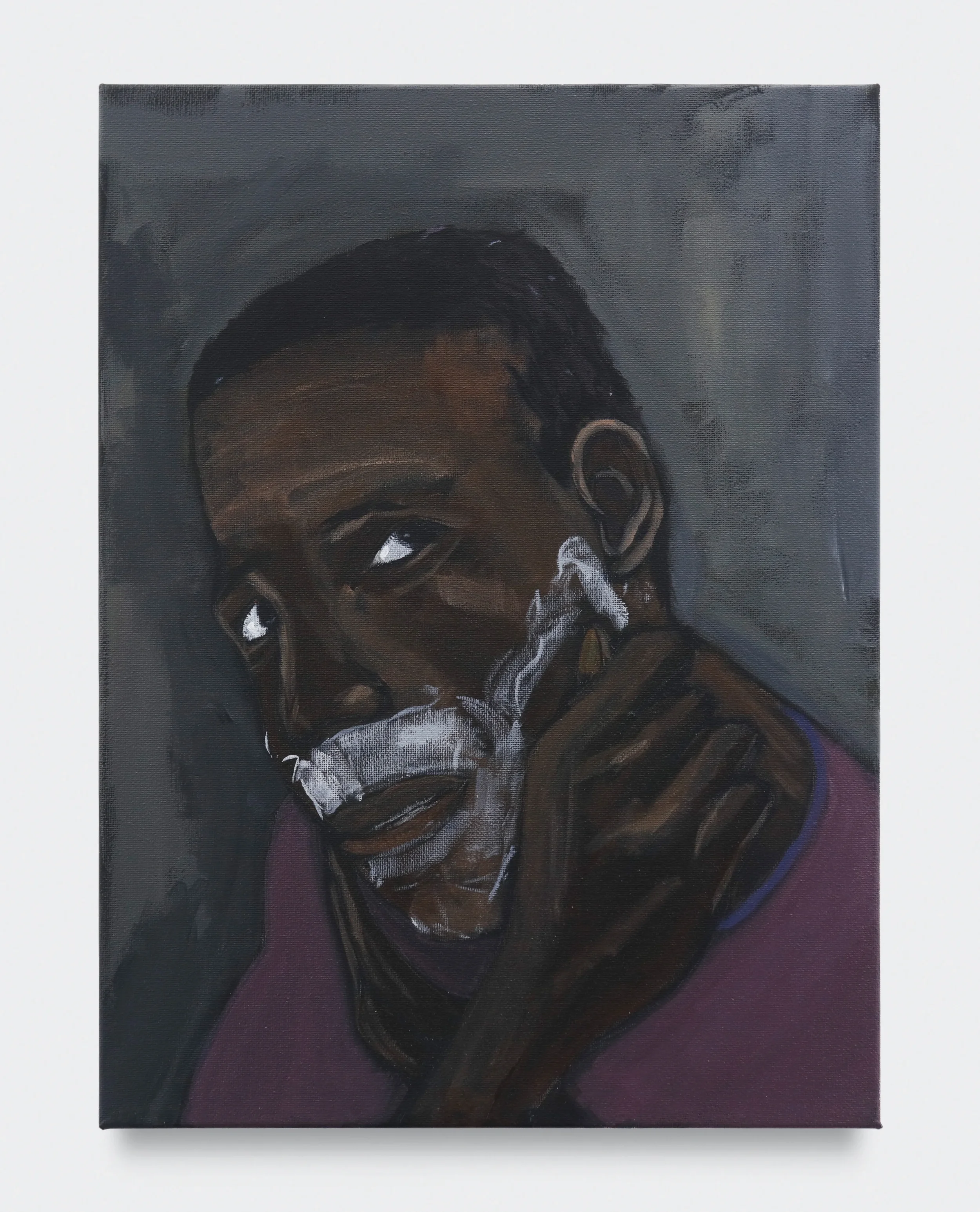 'Camouflage', 2025, acrylic and oilstick on canvas, 40 x 30 cm. 