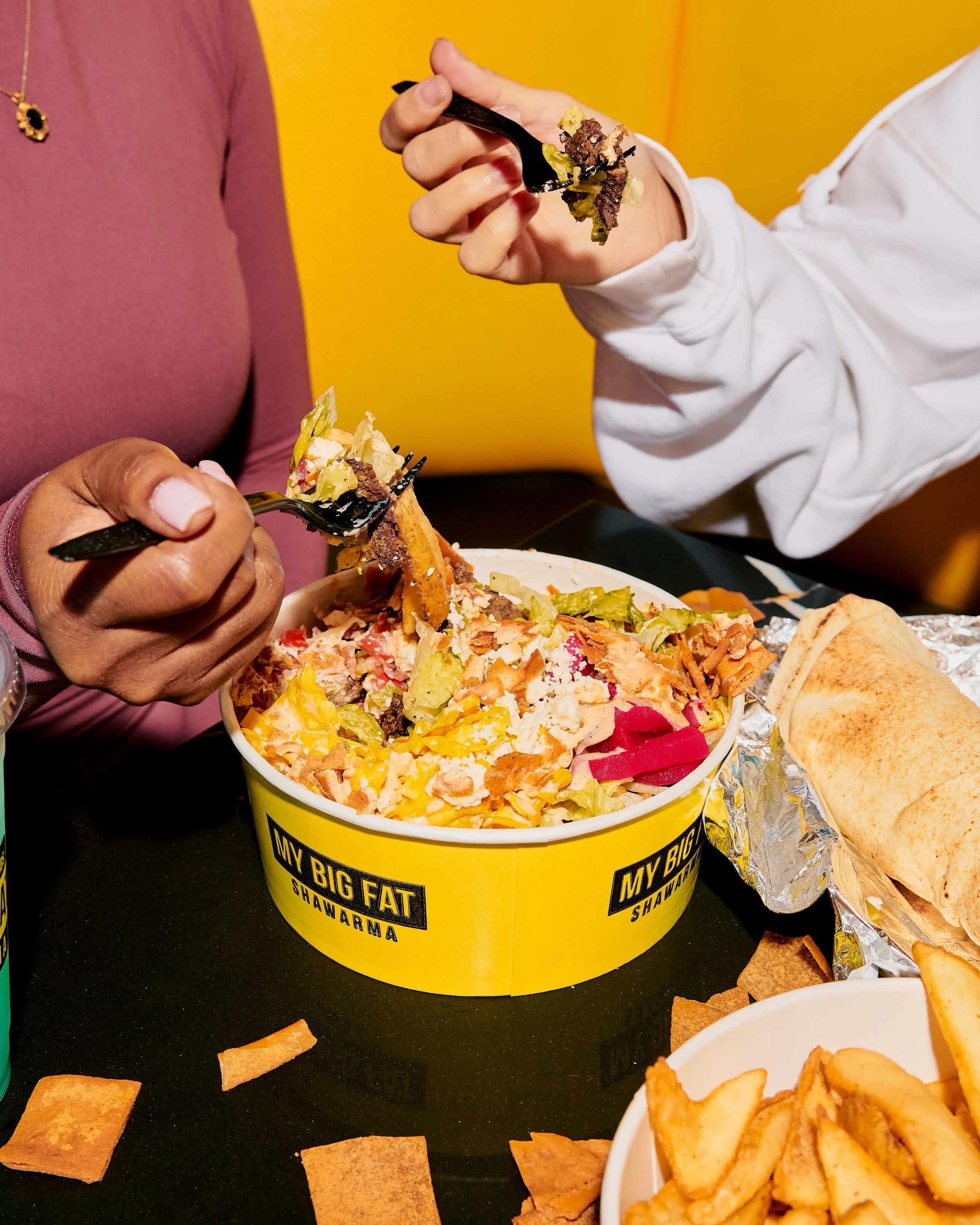 A Bowl from My Big Fat Shawarma made to order custom shawarma bowl west bloomfield michigan and metro detroit halal eats